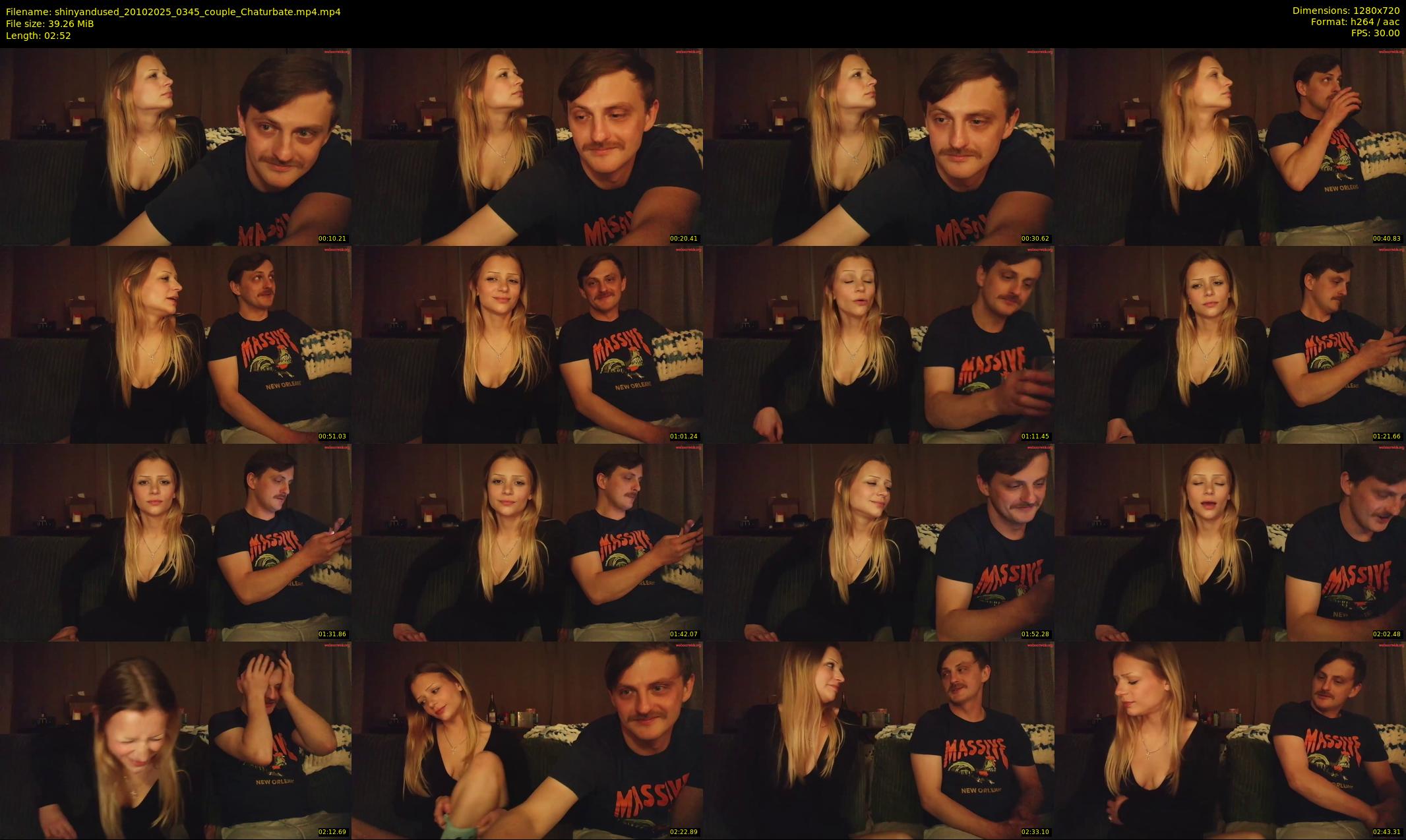 shinyandused — 3 minute Chaturbate couple cam show recording, 720p, Oct 20, 2025