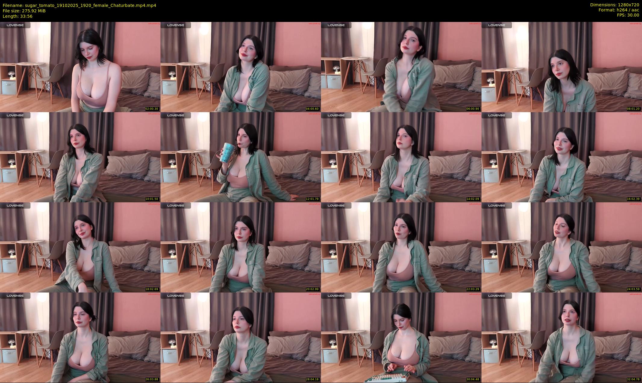 sugar_tomato — 34 minute Chaturbate female cam show recording, 720p, Oct 19, 2025