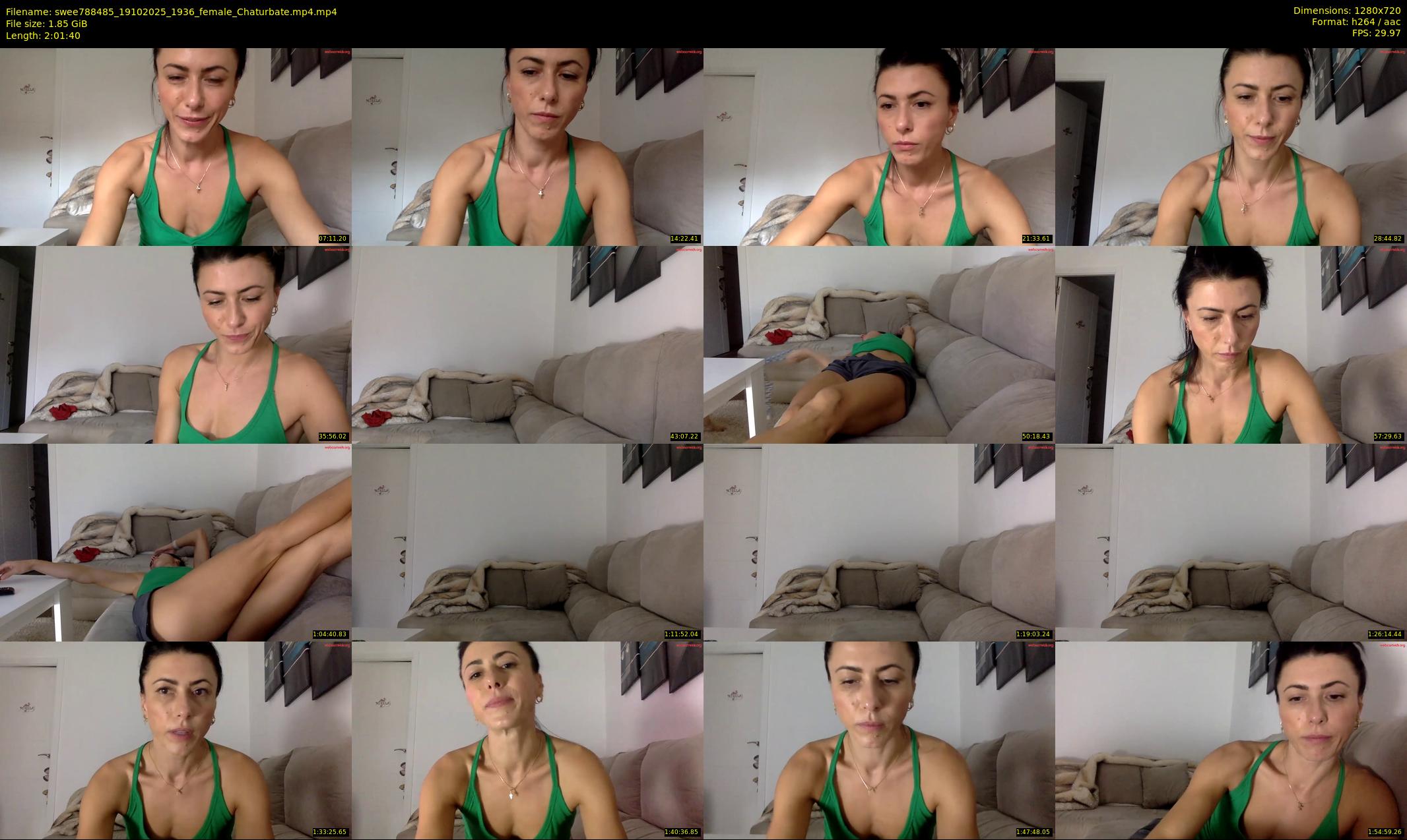 swee788485 — 122 minute Chaturbate female cam show recording, 720p, Oct 19, 2025