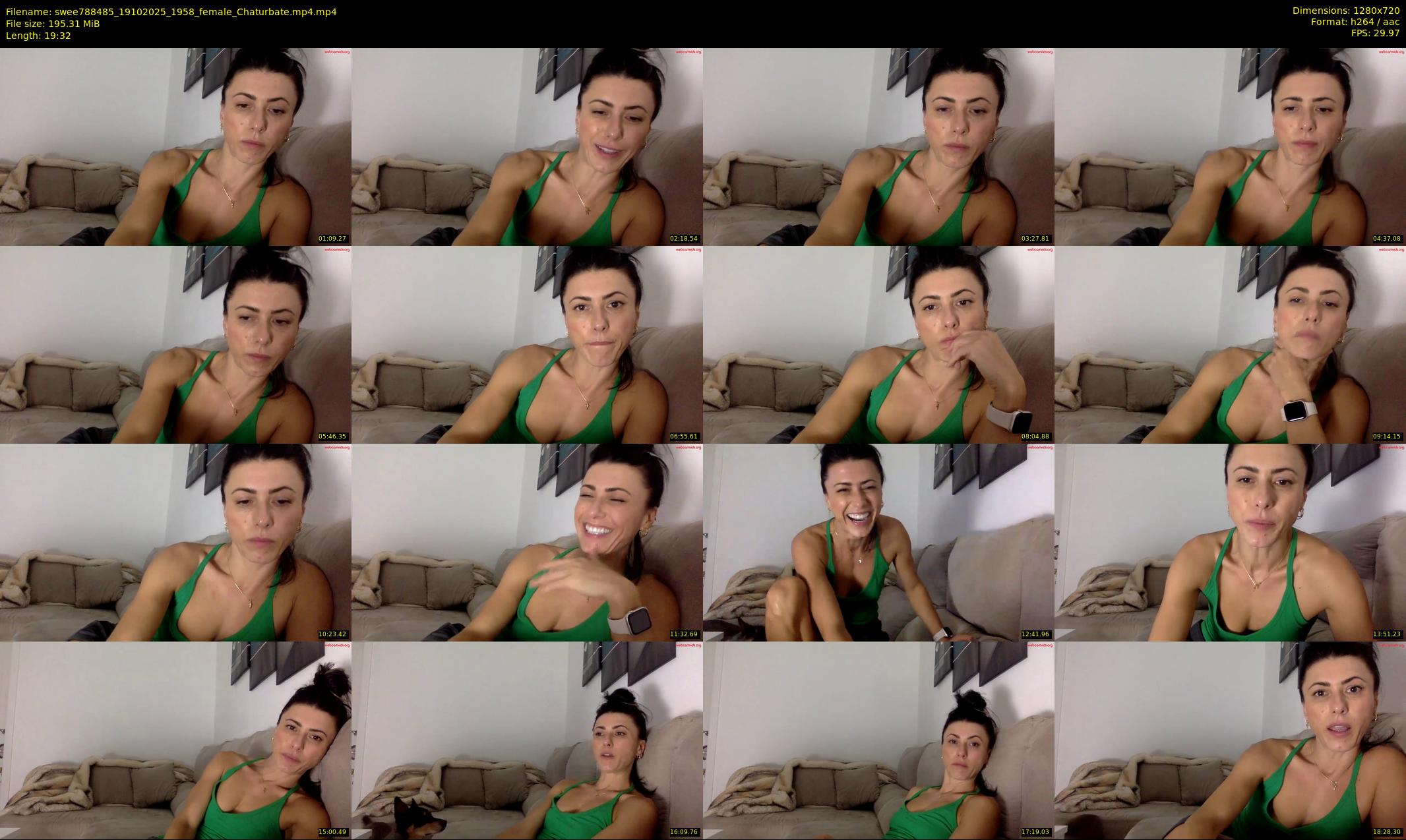 swee788485 — 20 minute Chaturbate female cam show recording, 720p, Oct 19, 2025