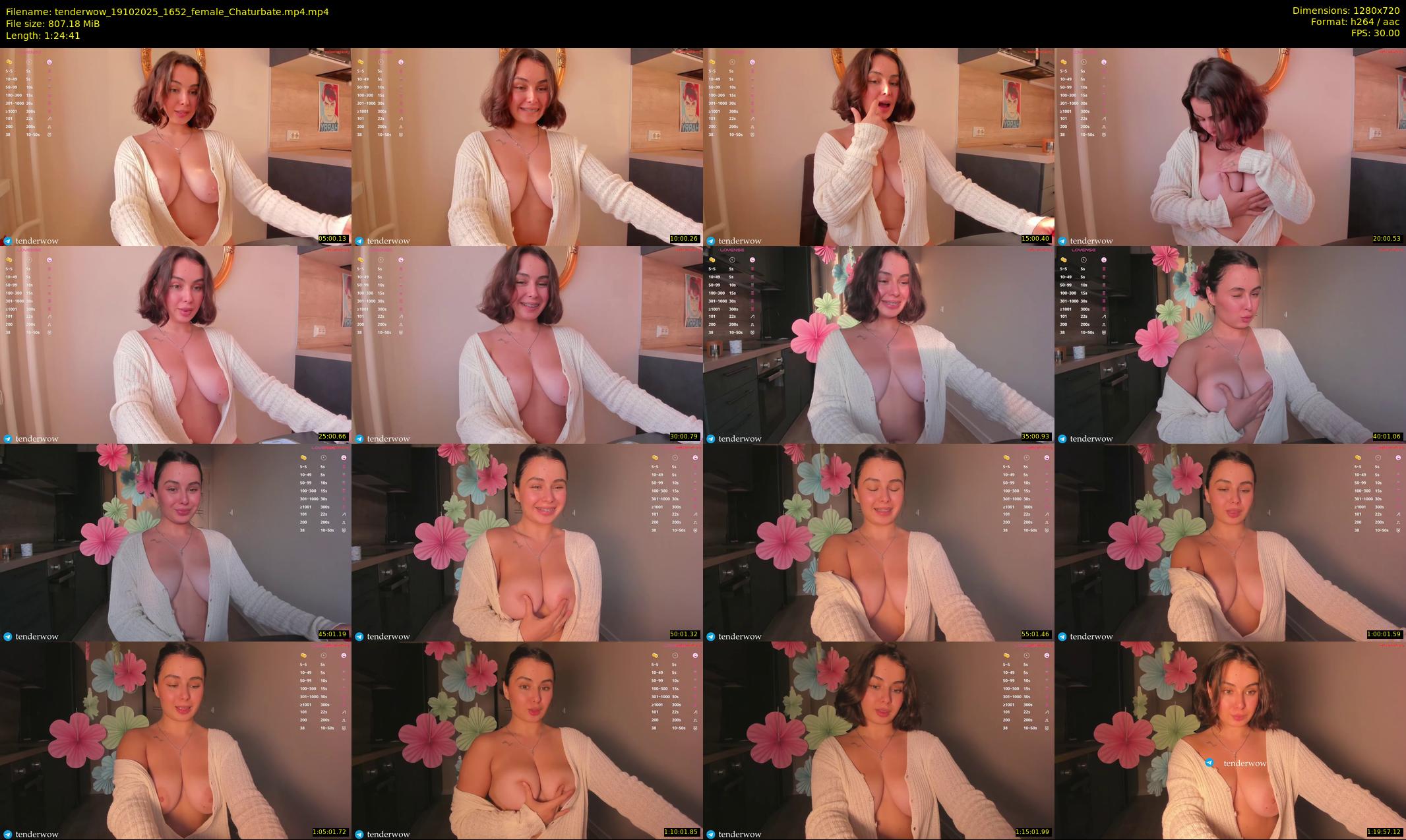tenderwow — 85 minute Chaturbate female cam show recording, 720p, Oct 19, 2025