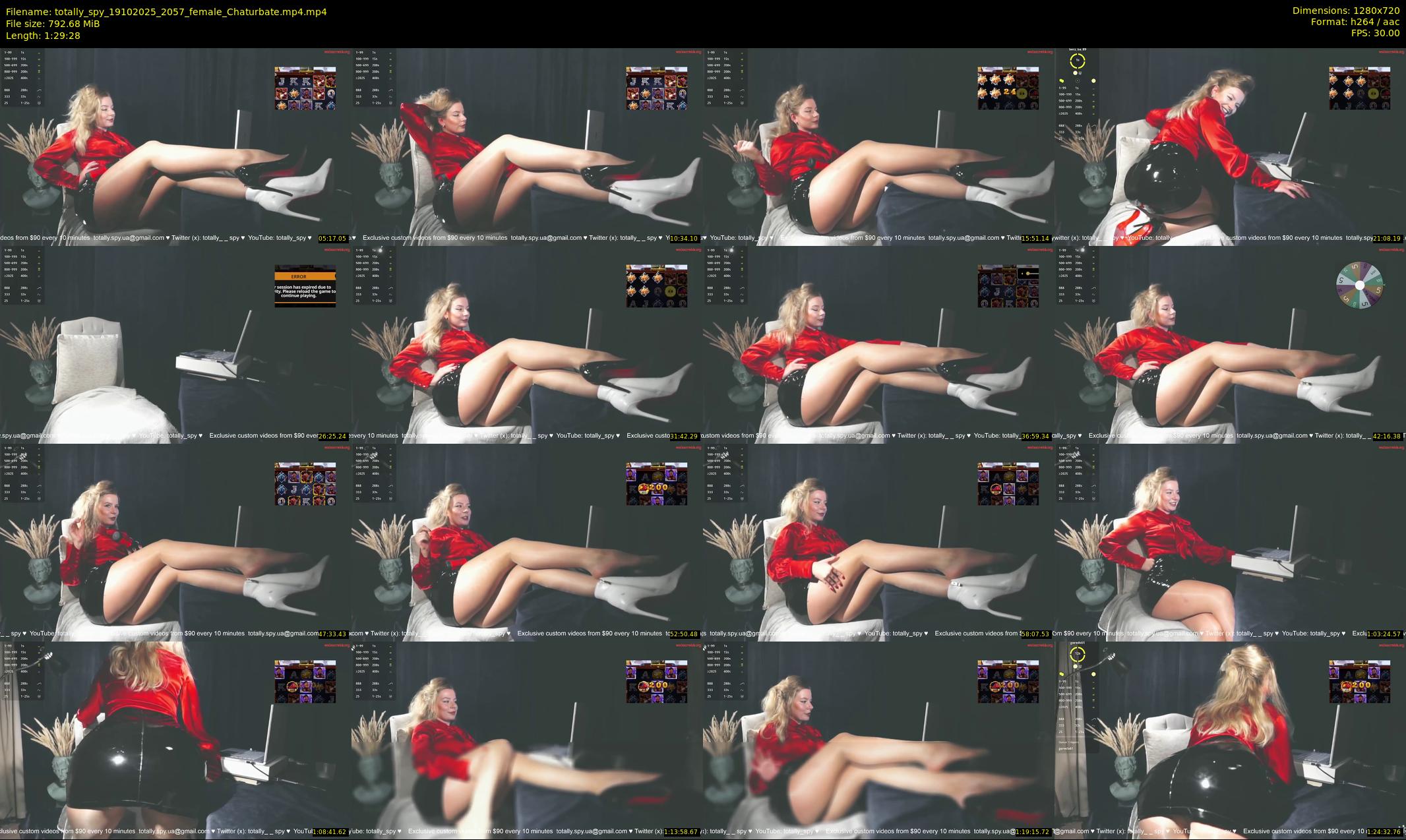 totally_spy — 90 minute Chaturbate female cam show recording, 720p, Oct 19, 2025