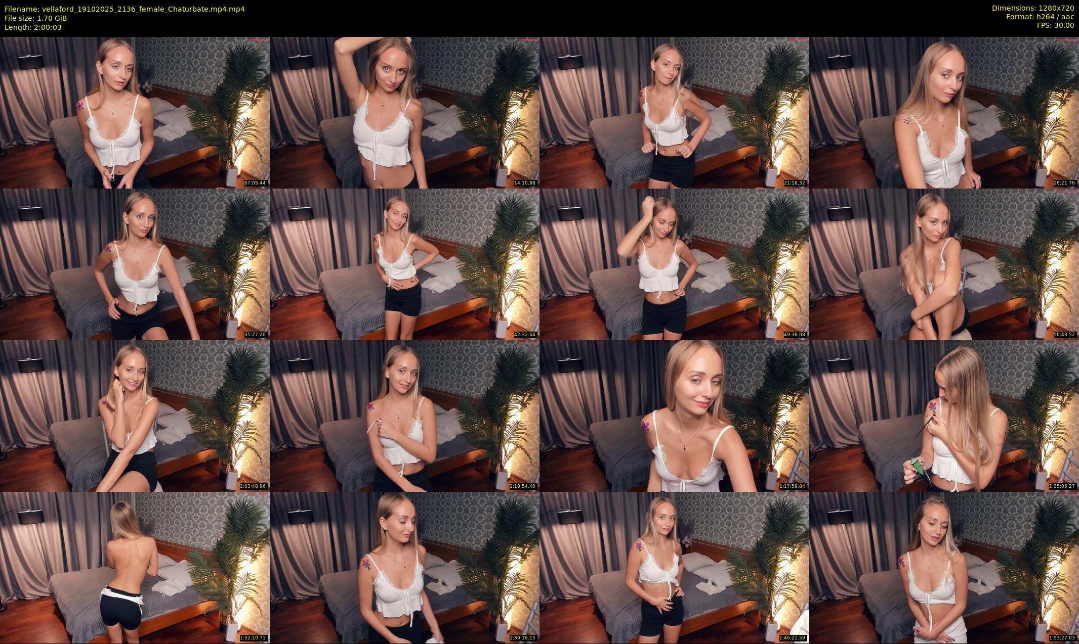 vellaford — 121 minute Chaturbate female cam show recording, 720p, Oct 19, 2025