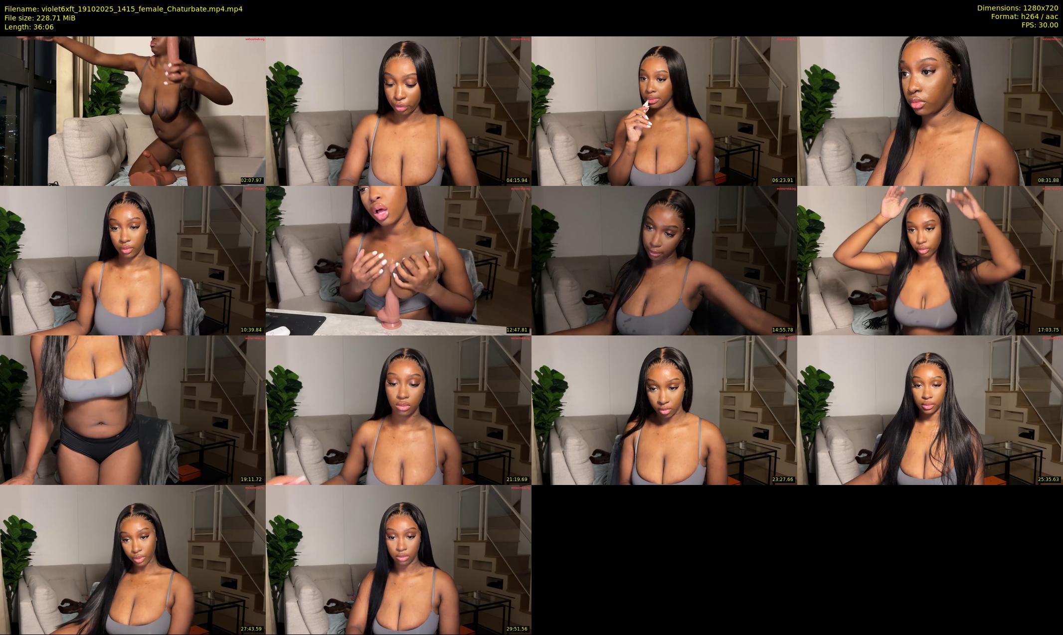 violet6xft — 37 minute Chaturbate female cam show recording, 720p, Oct 19, 2025