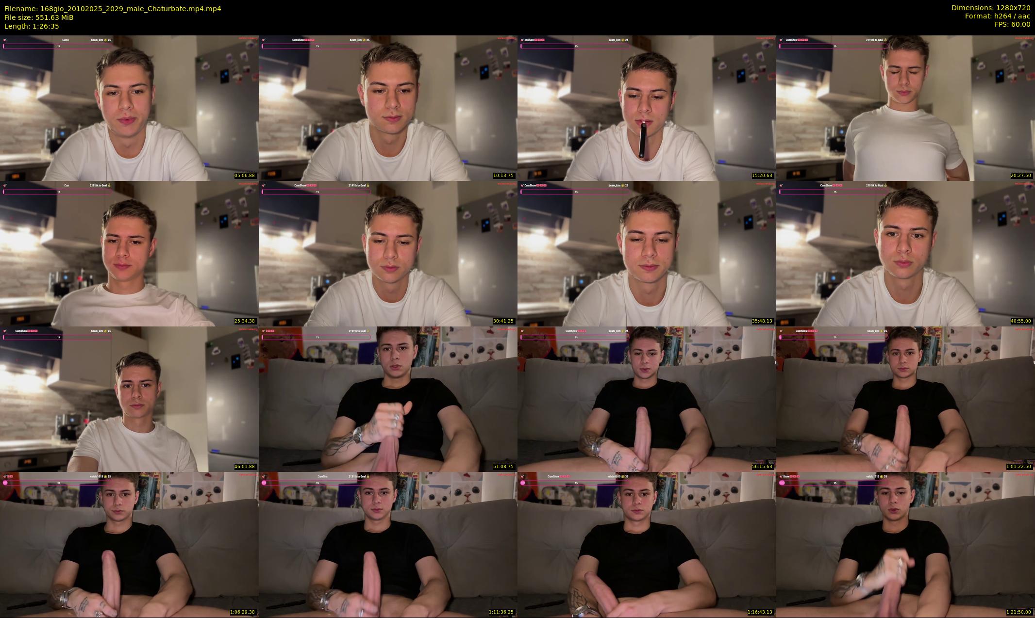 168gio — 87 minute Chaturbate male cam show recording, 720p, Oct 20, 2025