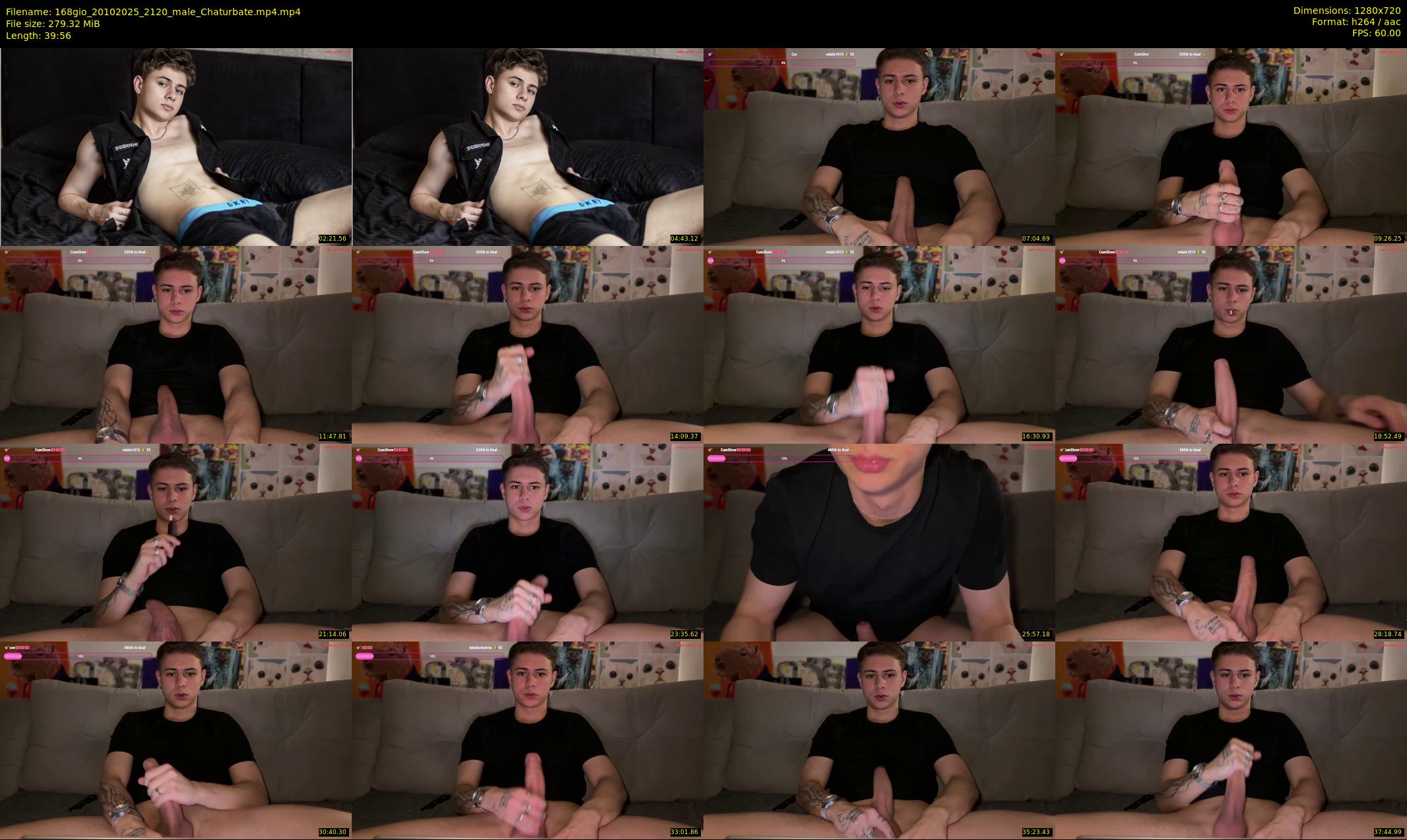 168gio — 40 minute Chaturbate male cam show recording, 720p, Oct 20, 2025