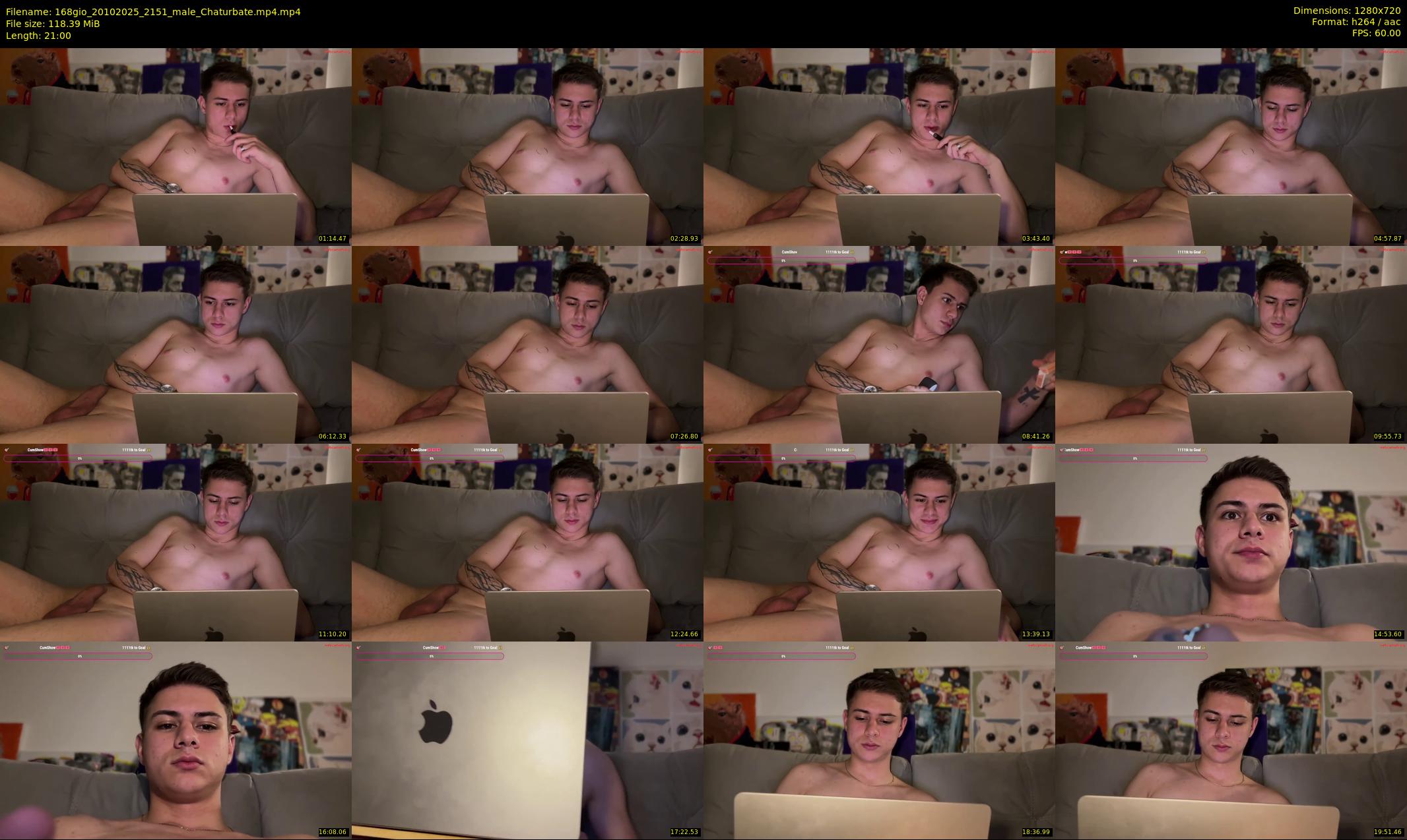 168gio — 21 minute Chaturbate male cam show recording, 720p, Oct 20, 2025