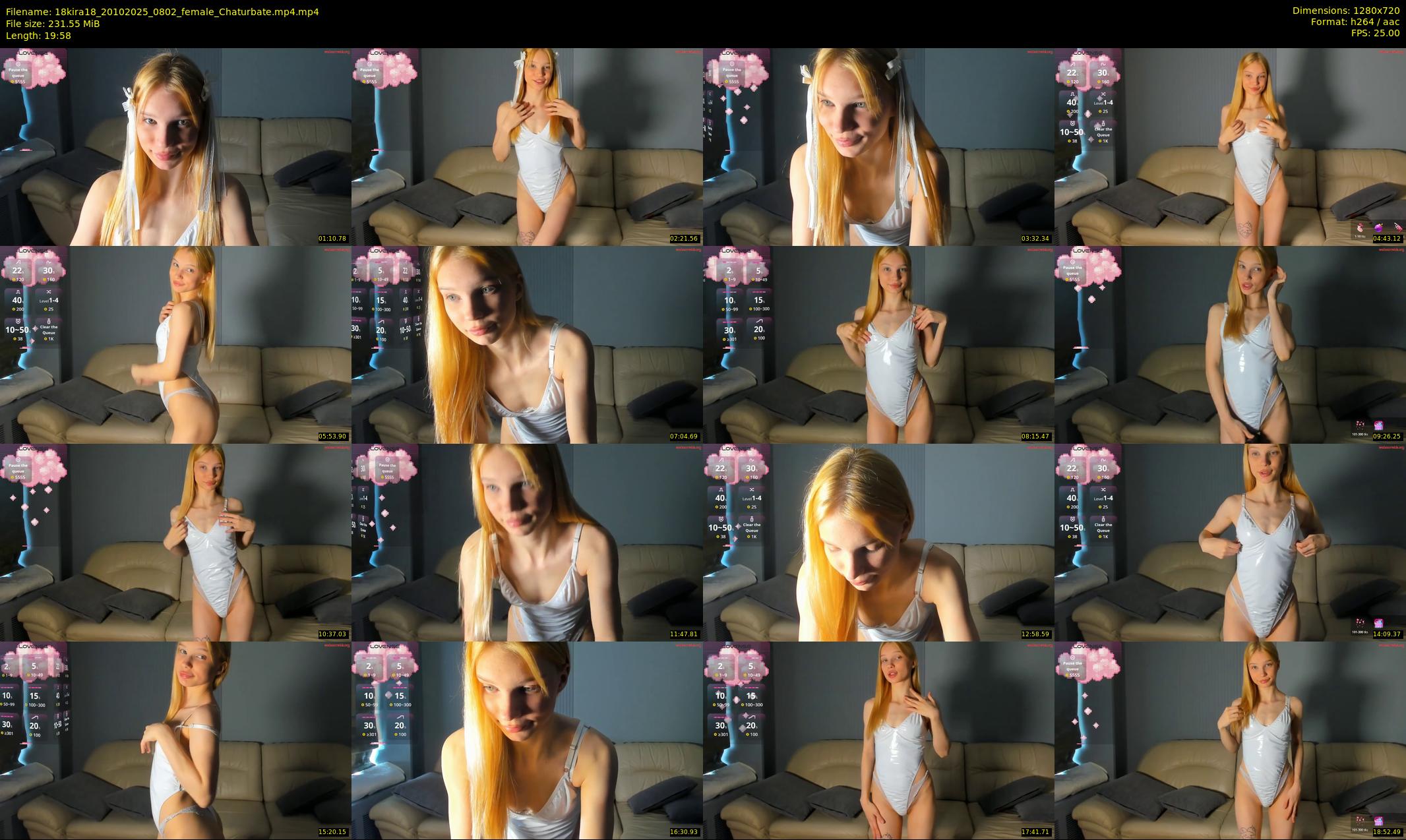 18kira18 — 20 minute Chaturbate female cam show recording, 720p, Oct 20, 2025