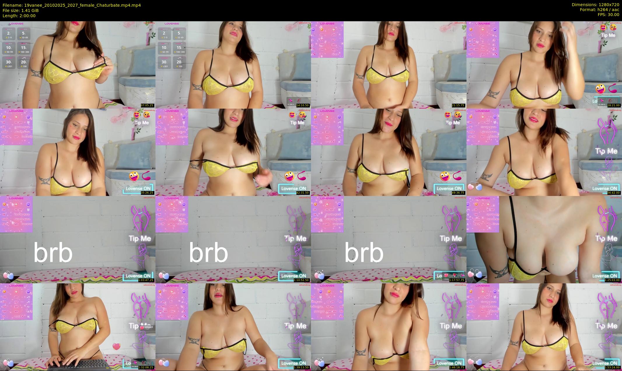 19vanee — 120 minute Chaturbate female cam show recording, 720p, Oct 20, 2025