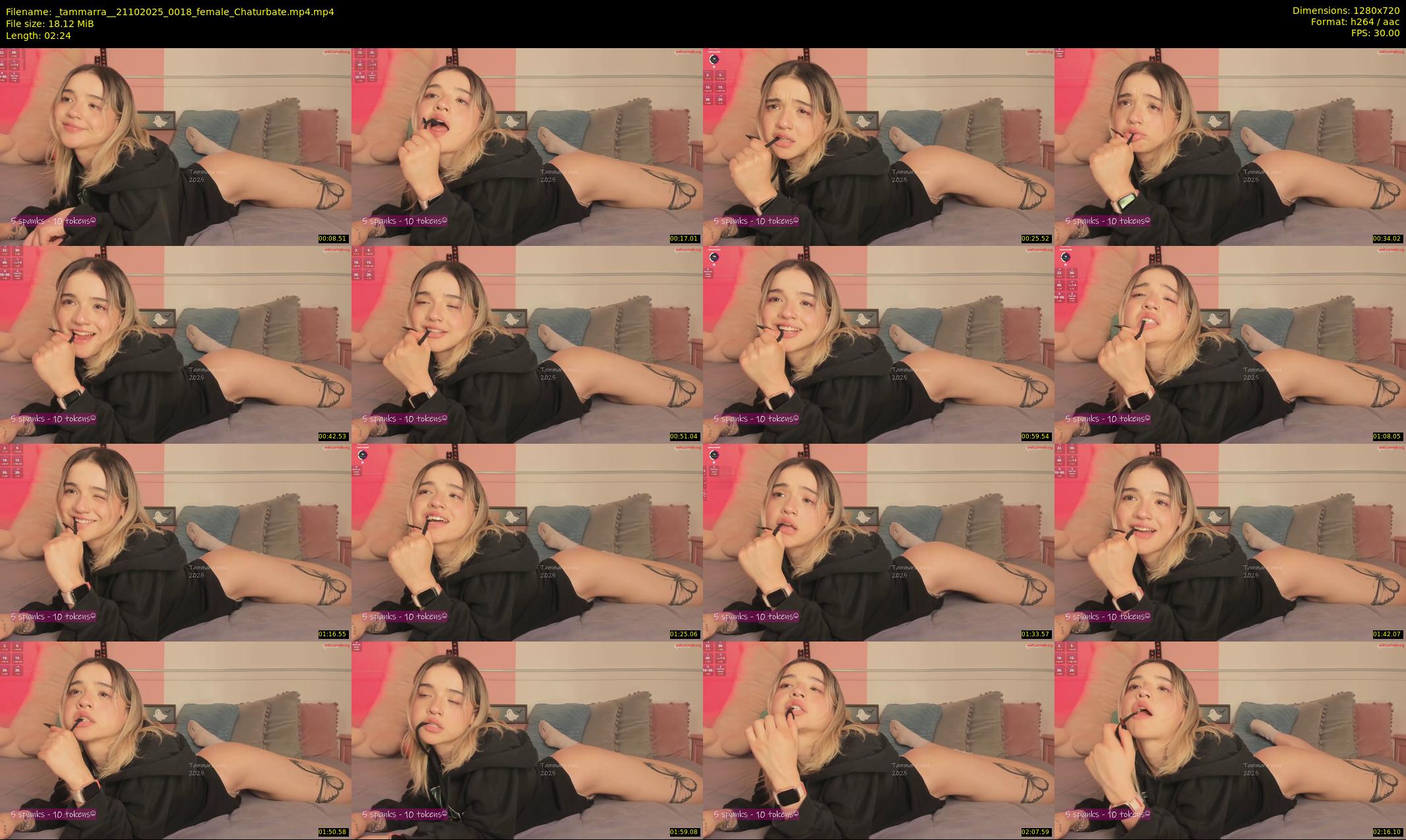 _tammarra_ — 3 minute Chaturbate female cam show recording, 720p, Oct 21, 2025