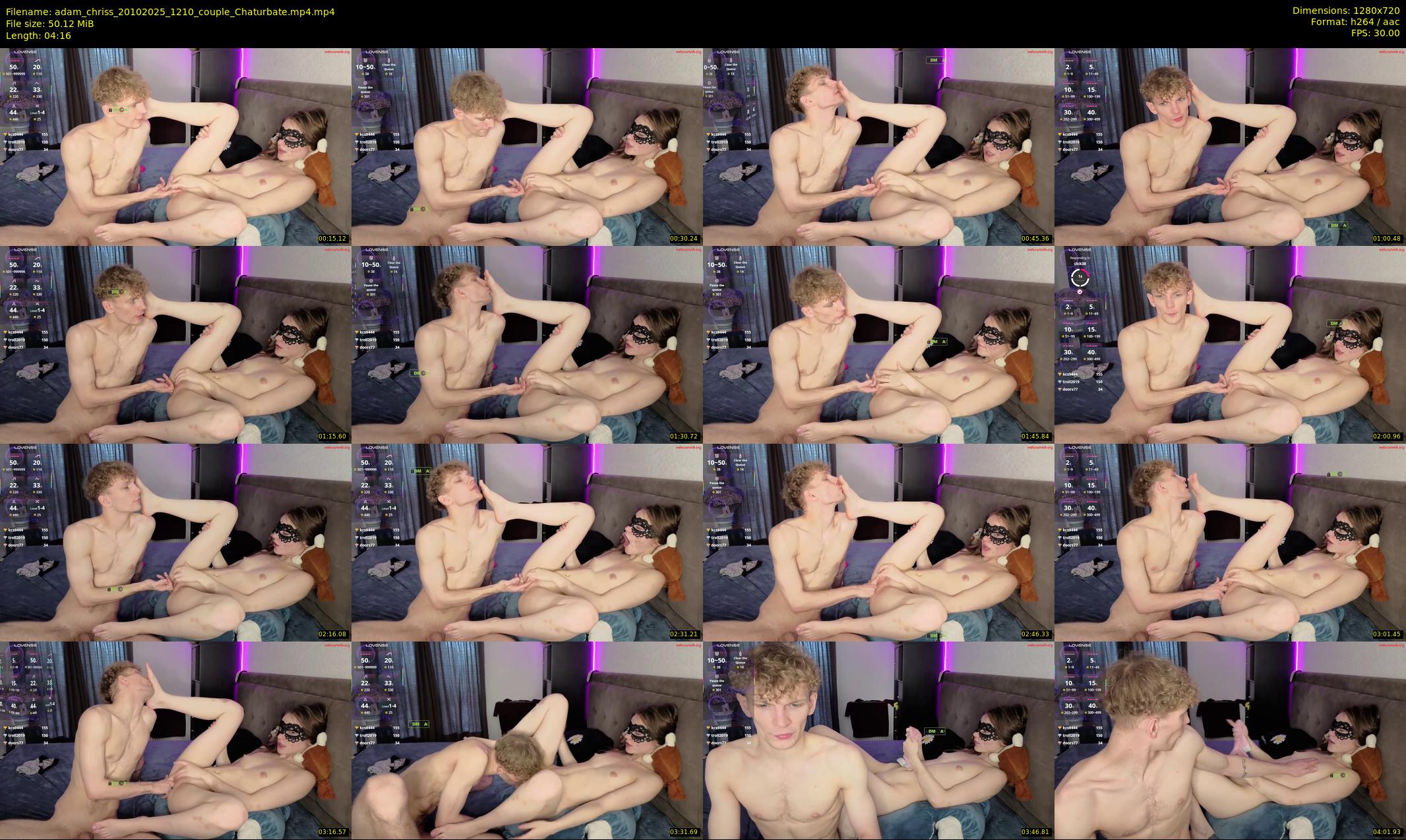 adam_chriss — 5 minute Chaturbate couple cam show recording, 720p, Oct 20, 2025