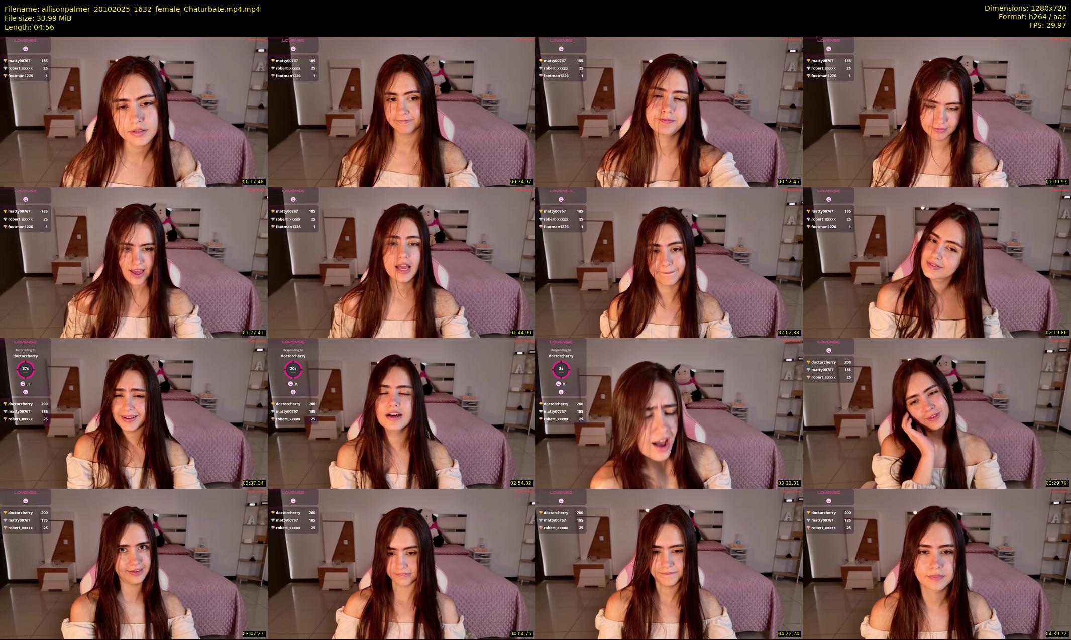 allisonpalmer — 5 minute Chaturbate female cam show recording, 720p, Oct 20, 2025