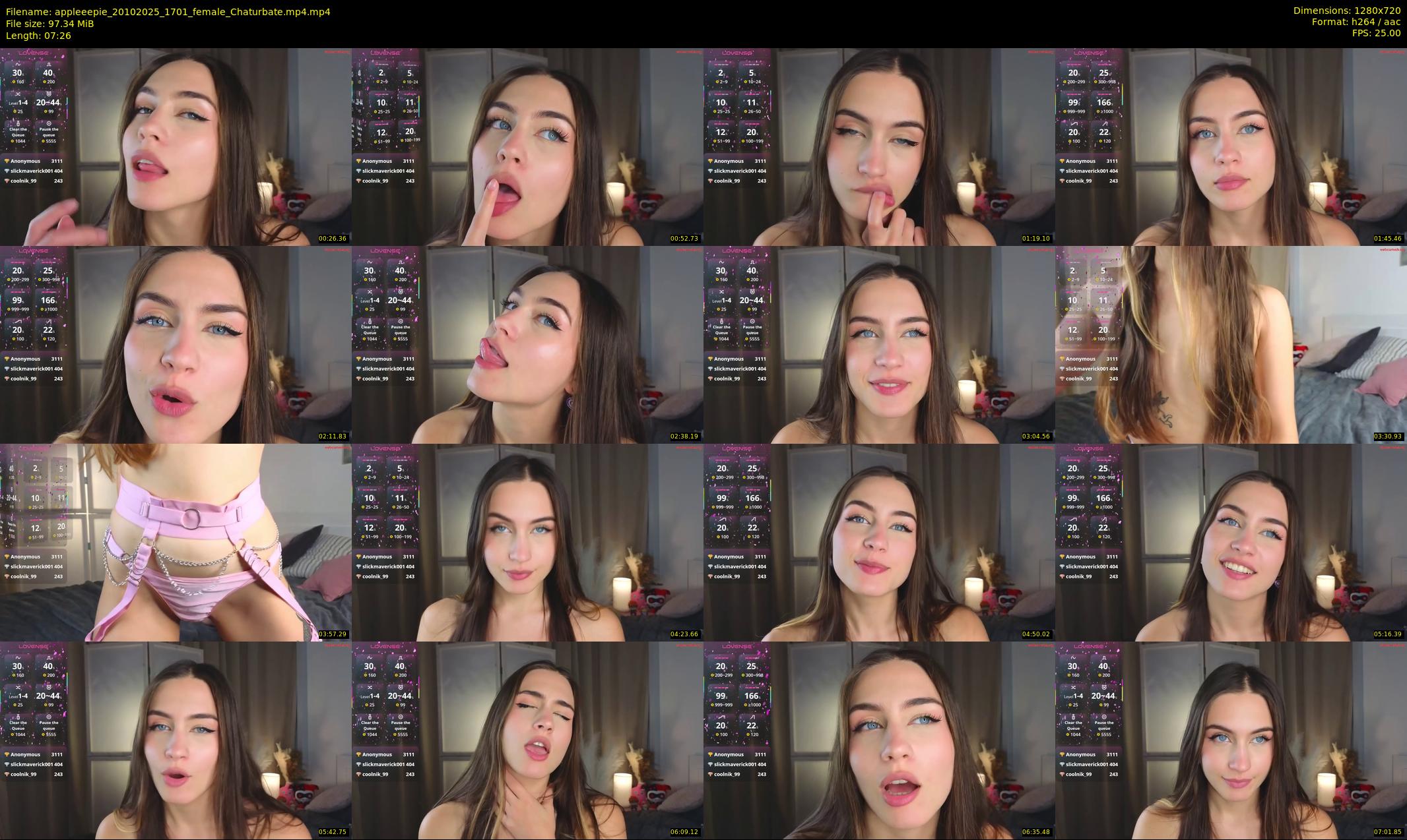 appleeepie — 8 minute Chaturbate female cam show recording, 720p, Oct 20, 2025