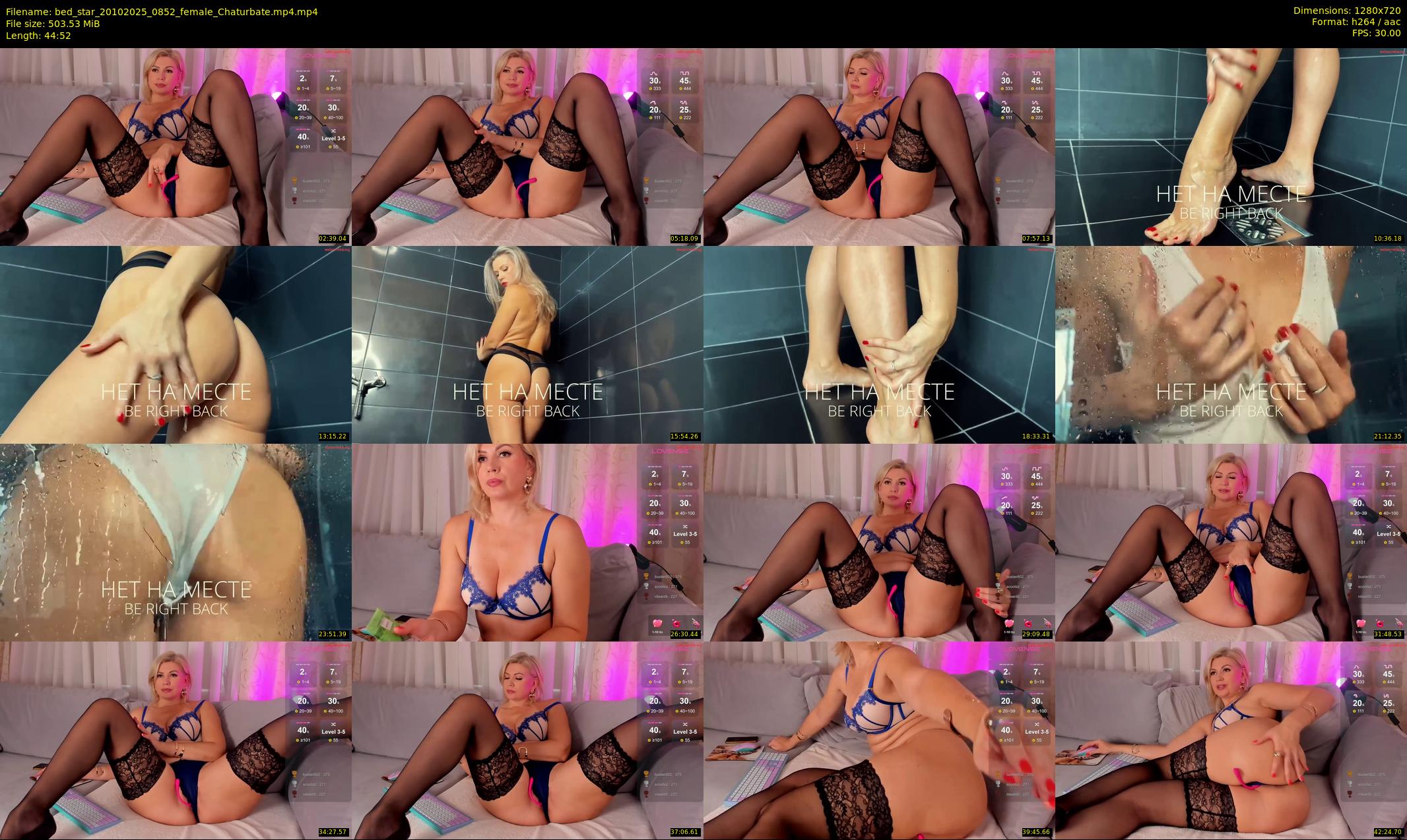 bed_star — 45 minute Chaturbate female cam show recording, 720p, Oct 20, 2025