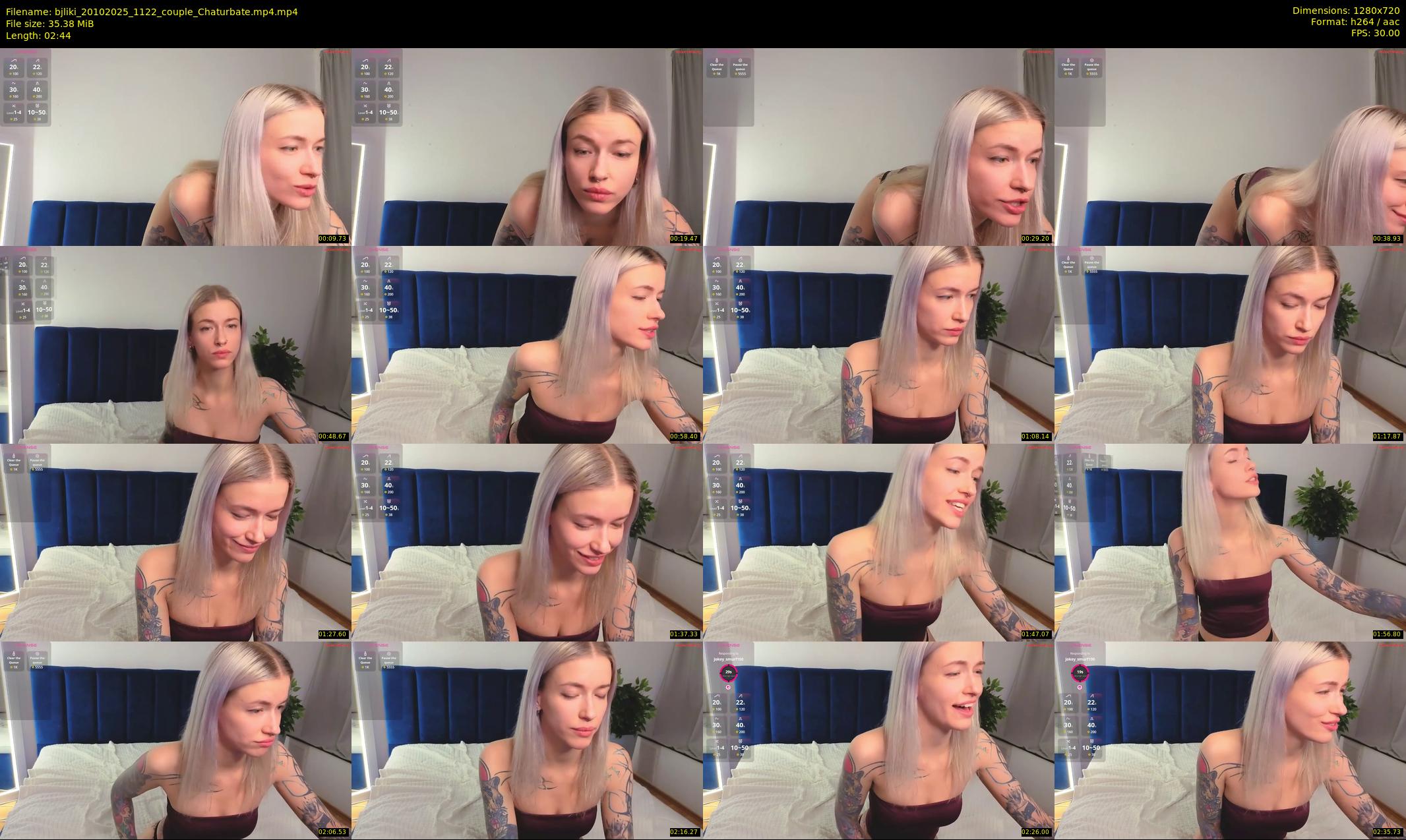 bjliki — 3 minute Chaturbate couple cam show recording, 720p, Oct 20, 2025