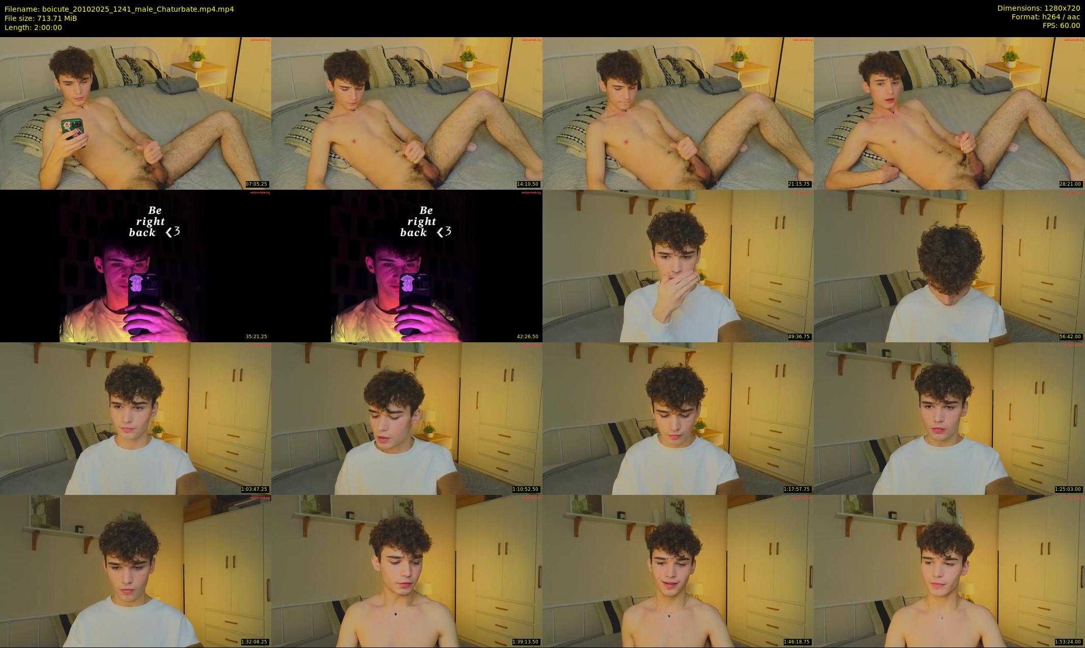 boicute — 120 minute Chaturbate male cam show recording, 720p, Oct 20, 2025