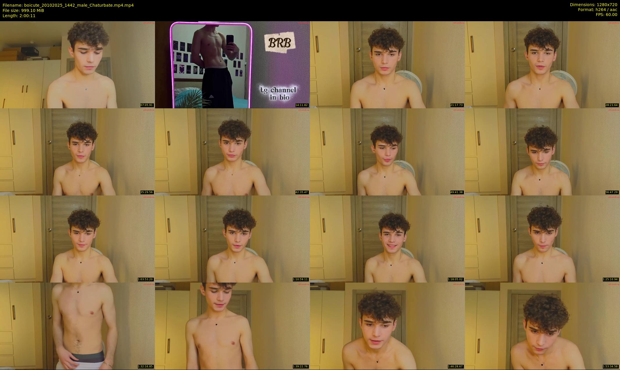 boicute — 121 minute Chaturbate male cam show recording, 720p, Oct 20, 2025