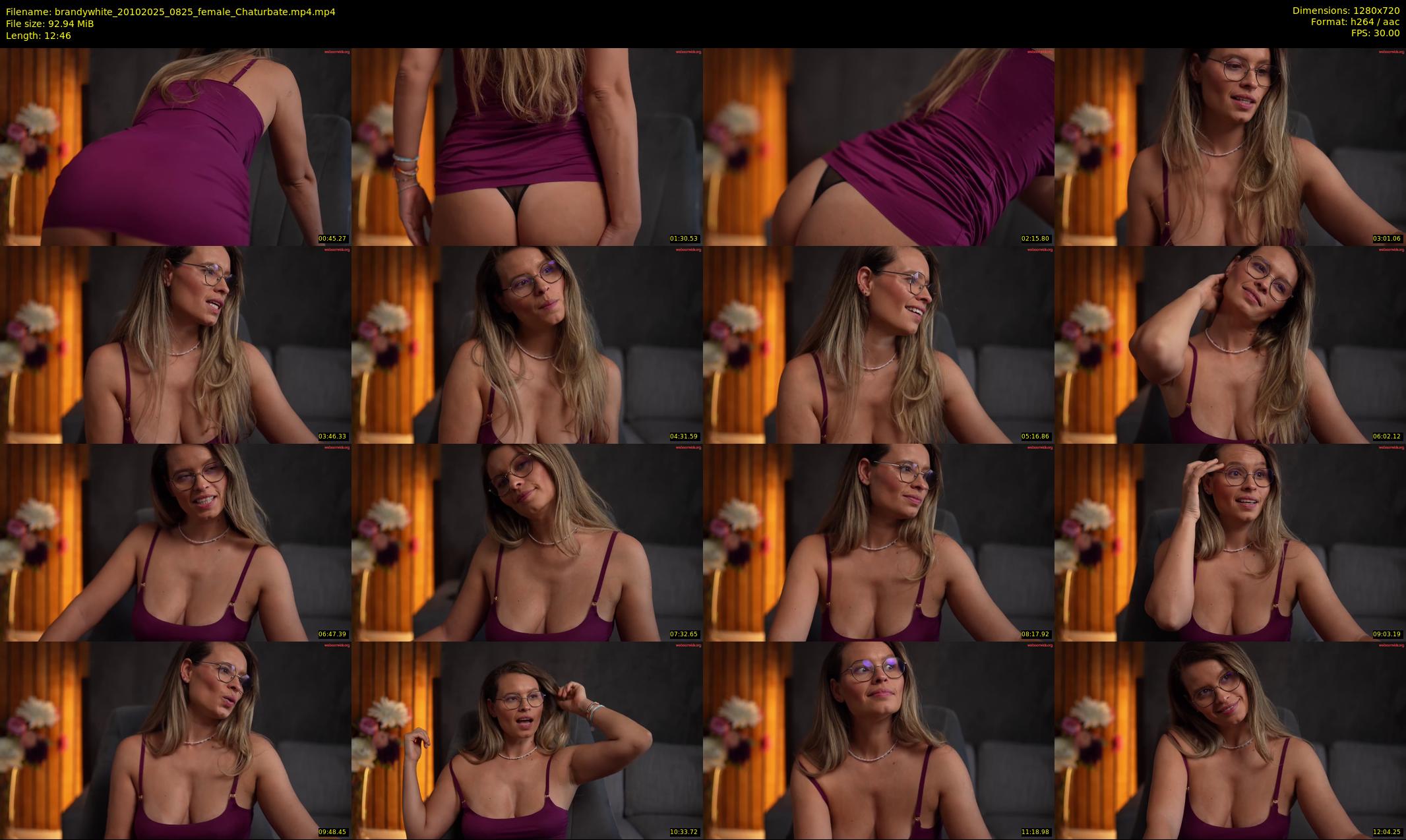 brandywhite — 13 minute Chaturbate female cam show recording, 720p, Oct 20, 2025