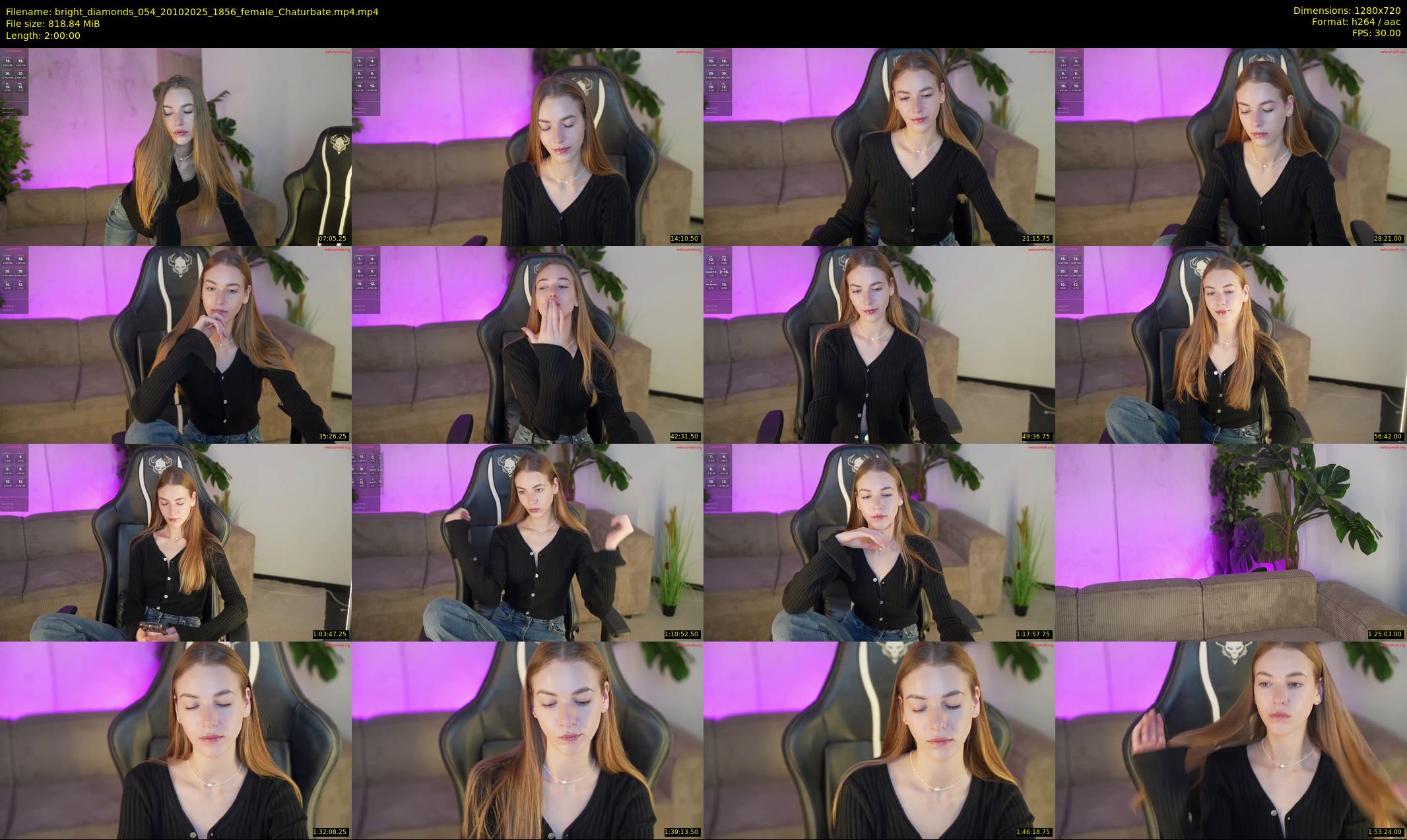 bright_diamonds_054 — 120 minute Chaturbate couple cam show recording, 720p, Oct 20, 2025