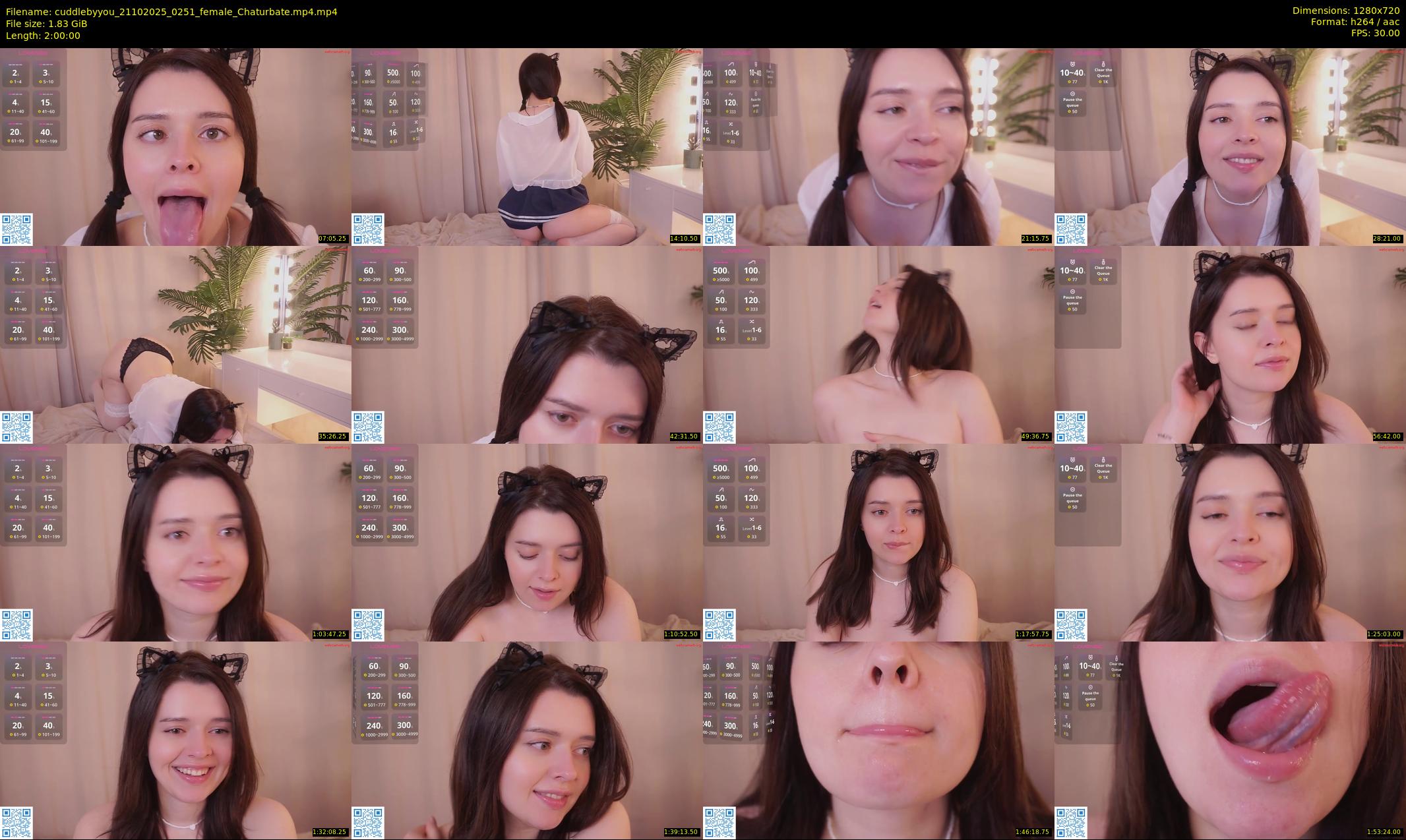cuddlebyyou — 120 minute Chaturbate female cam show recording, 720p, Oct 21, 2025