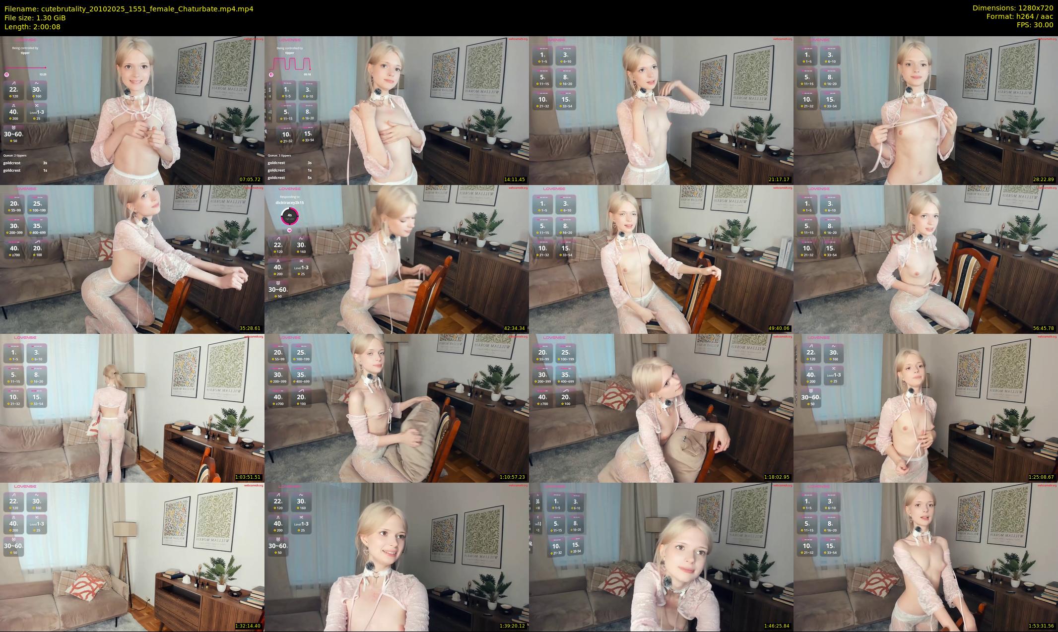 cutebrutality — 121 minute Chaturbate female cam show recording, 720p, Oct 20, 2025