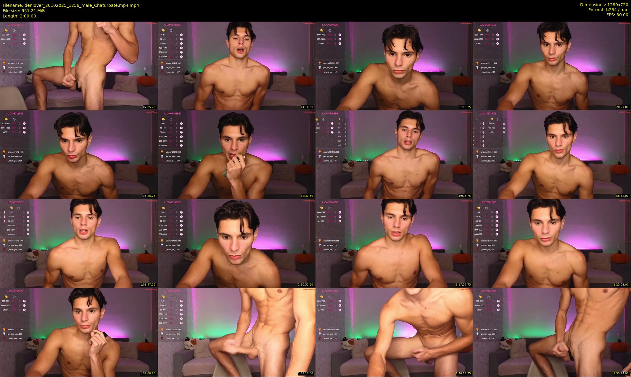 denlover — 120 minute Chaturbate male cam show recording, 720p, Oct 20, 2025