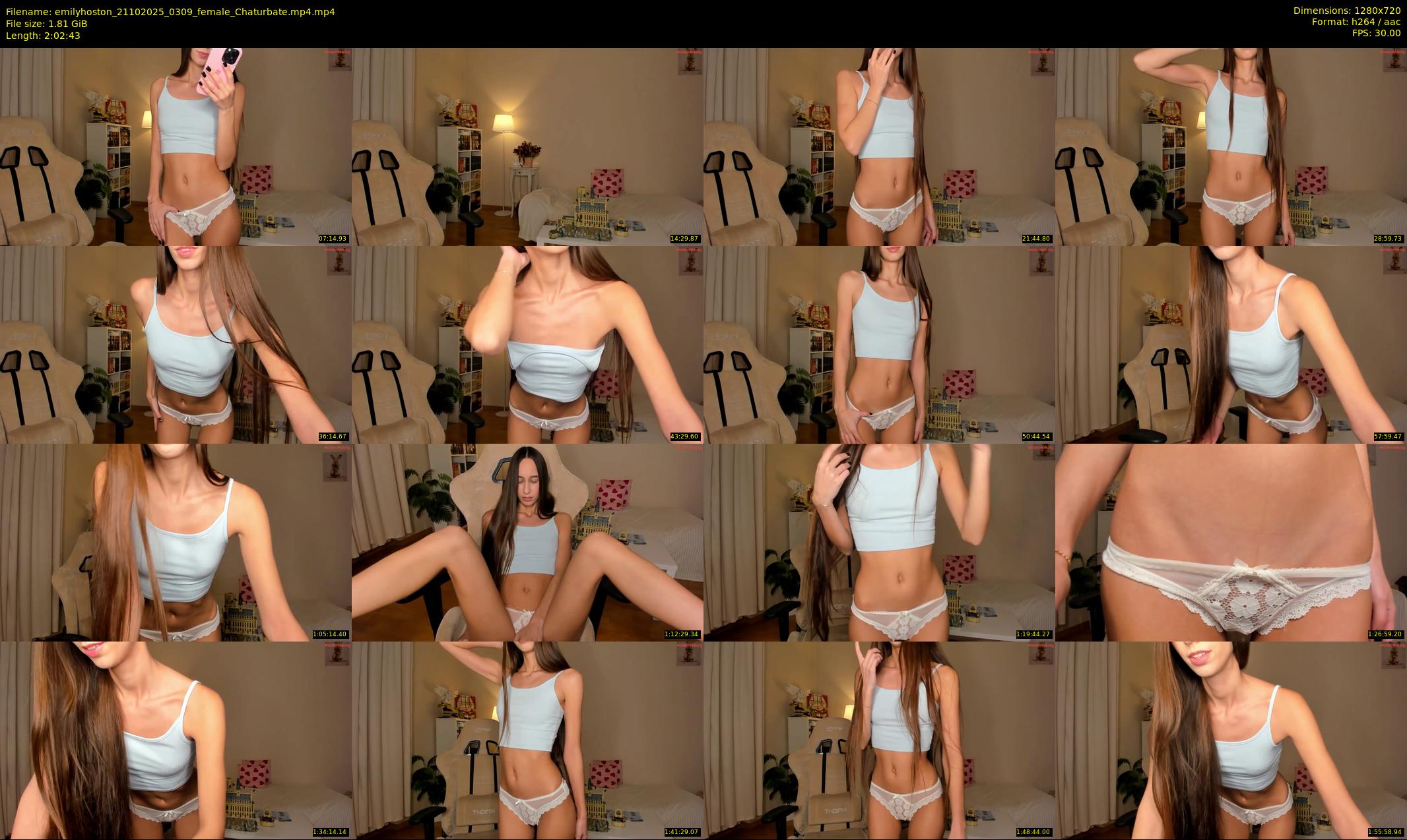 emilyhoston — 123 minute Chaturbate female cam show recording, 720p, Oct 21, 2025