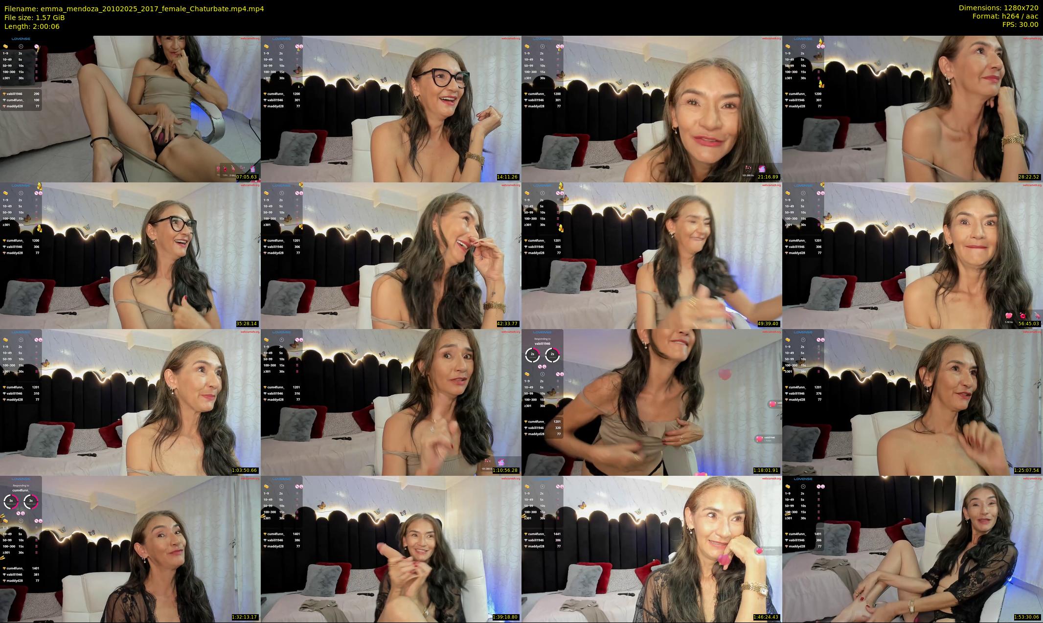 emma_mendoza — 121 minute Chaturbate female cam show recording, 720p, Oct 20, 2025
