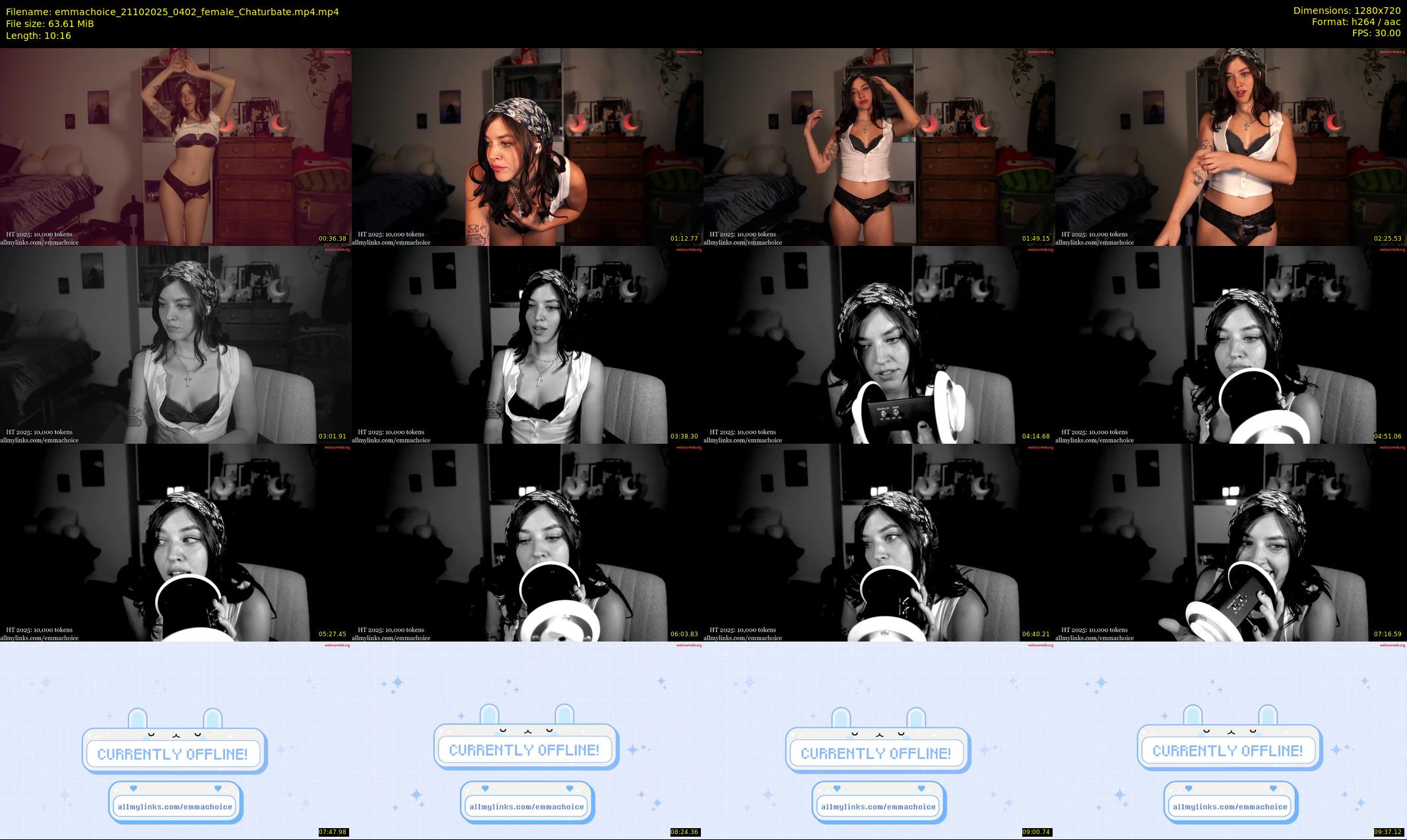 emmachoice — 11 minute Chaturbate female cam show recording, 720p, Oct 21, 2025