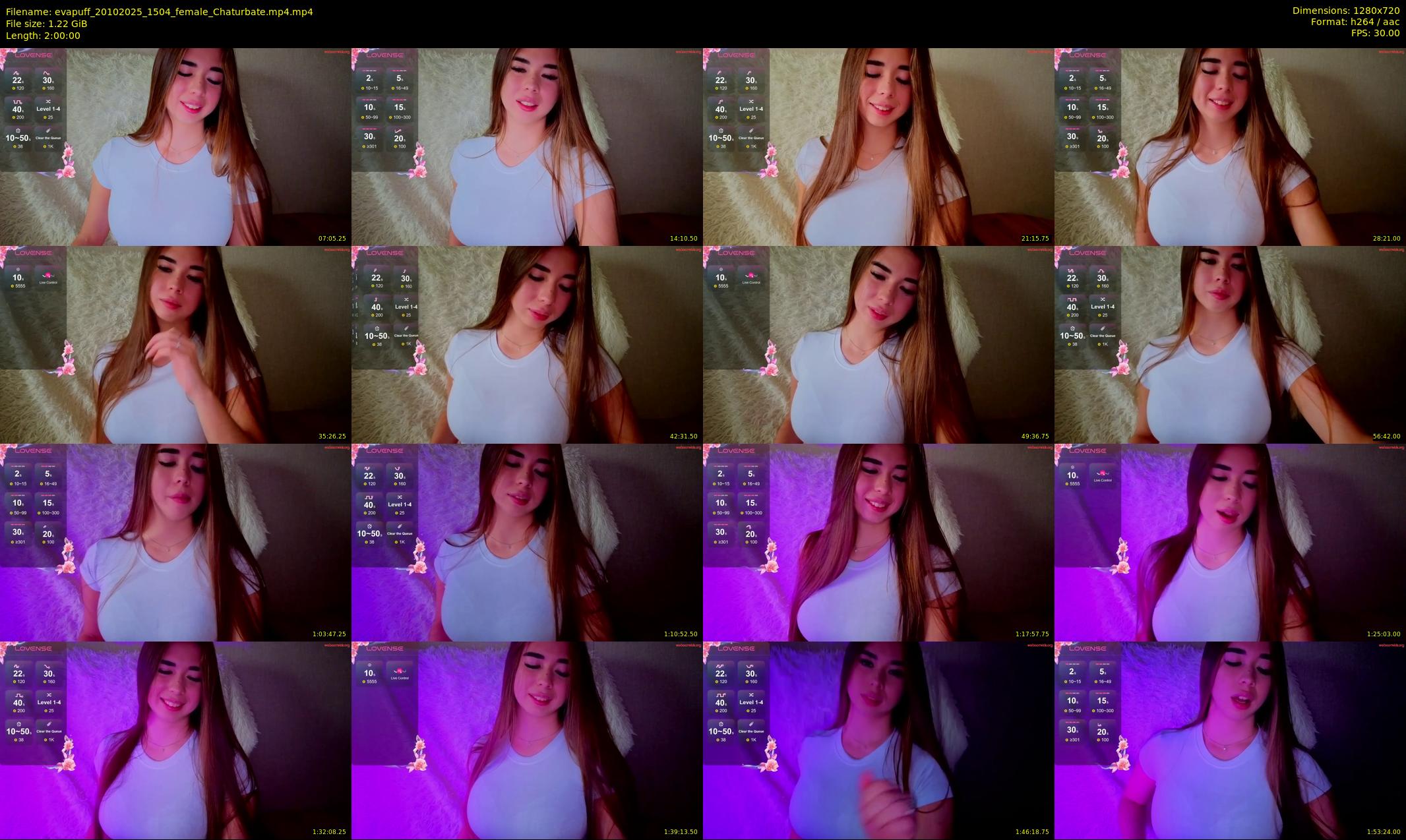 evapuff — 120 minute Chaturbate female cam show recording, 720p, Oct 20, 2025
