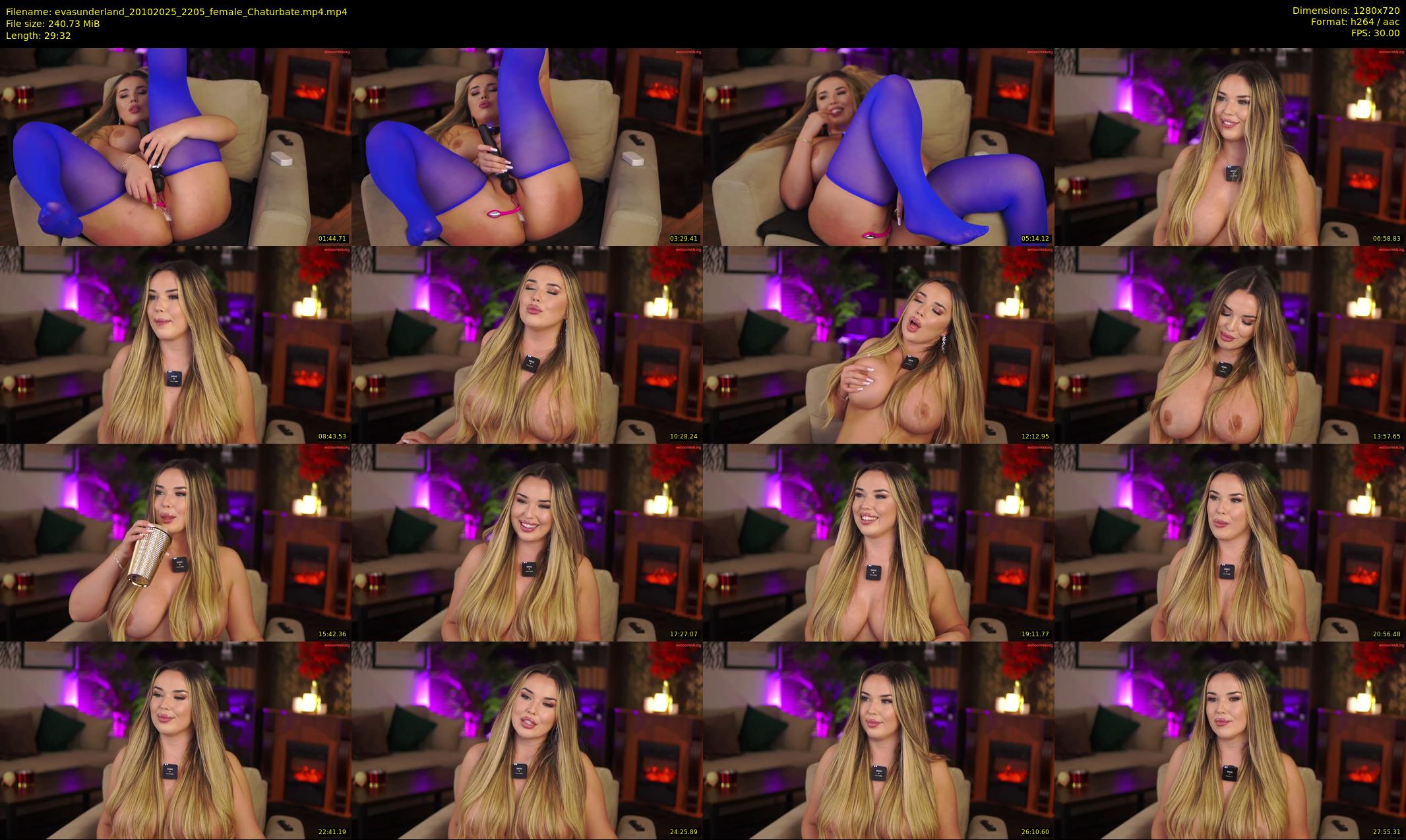 evasunderland — 30 minute Chaturbate female cam show recording, 720p, Oct 20, 2025