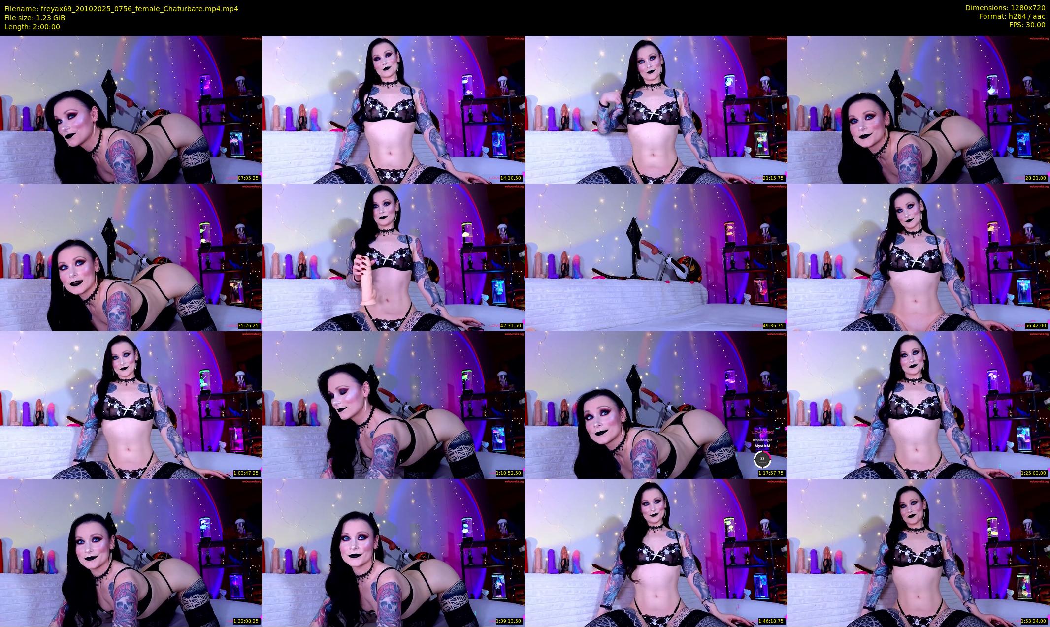 freyax69 — 120 minute Chaturbate female cam show recording, 720p, Oct 20, 2025