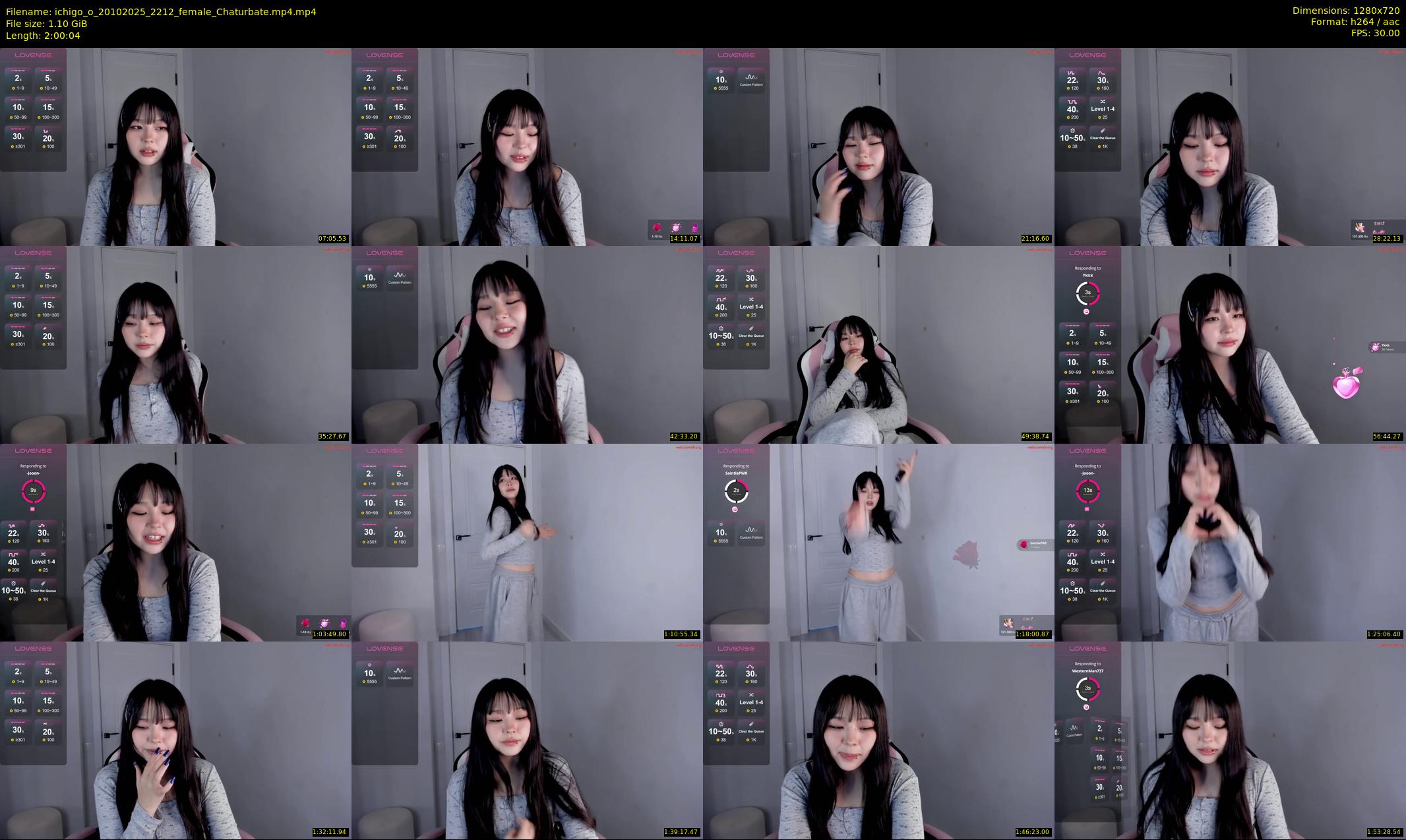 ichigo_o — 121 minute Chaturbate female cam show recording, 720p, Oct 20, 2025