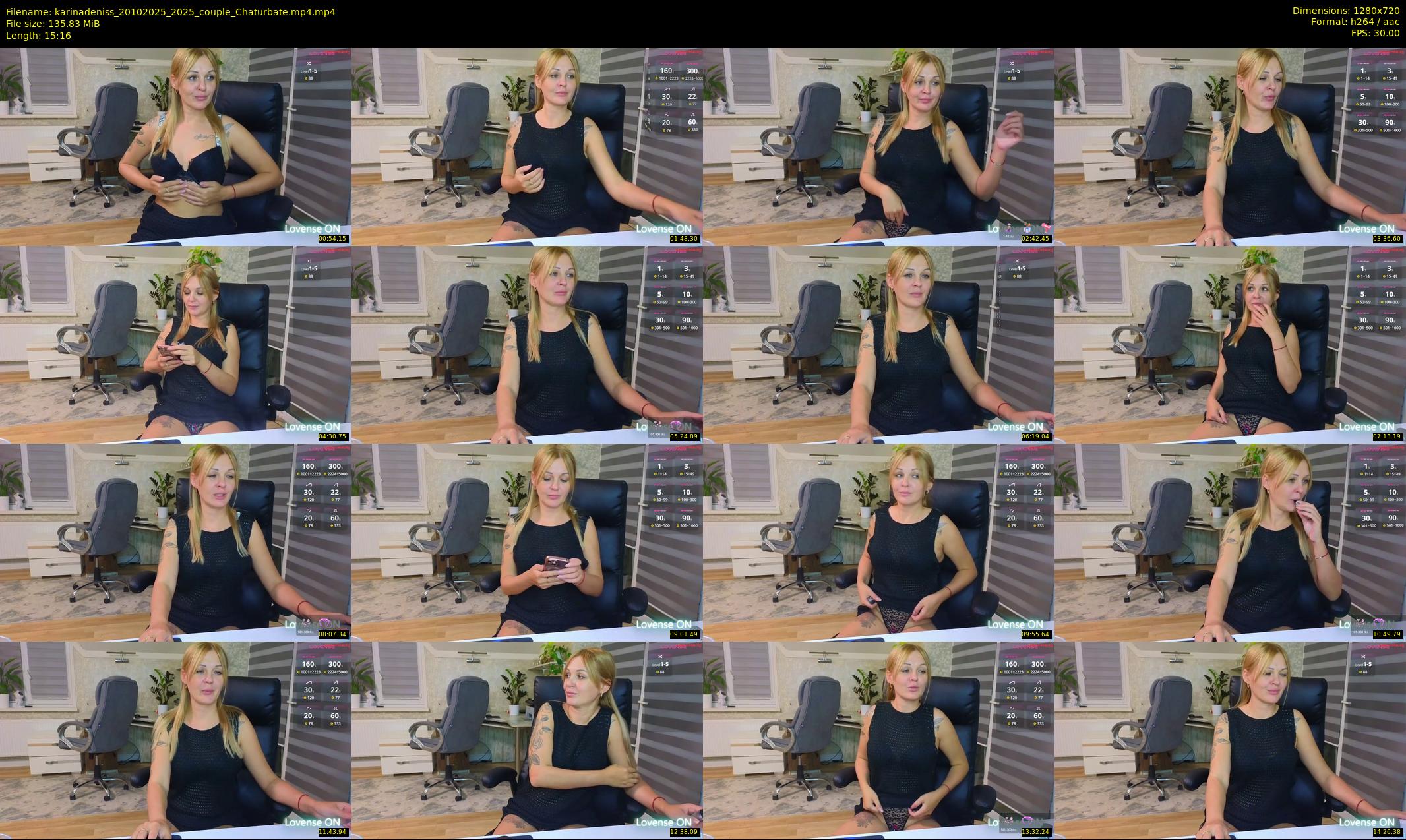 karinadeniss — 16 minute Chaturbate couple cam show recording, 720p, Oct 20, 2025