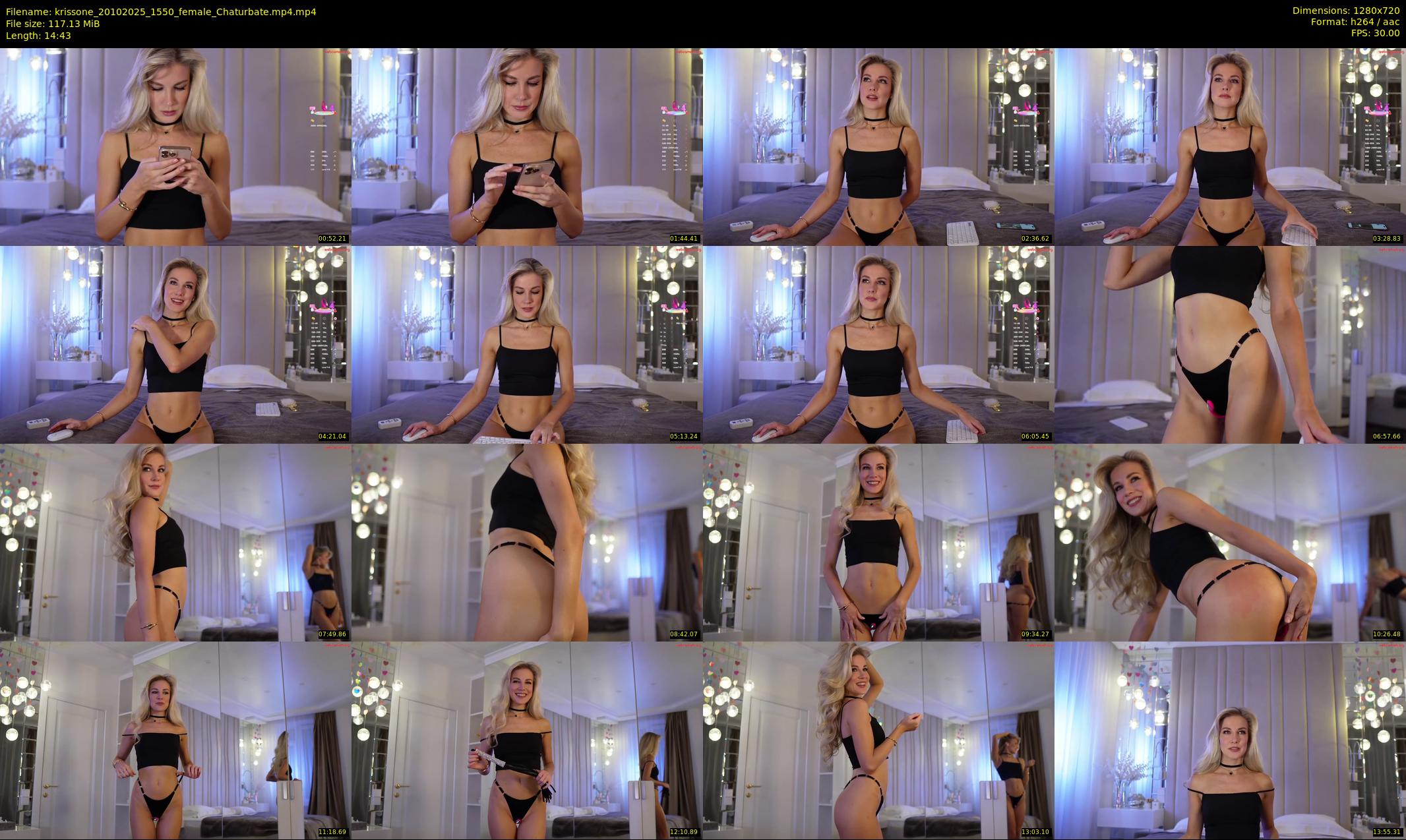 krissone — 15 minute Chaturbate female cam show recording, 720p, Oct 20, 2025