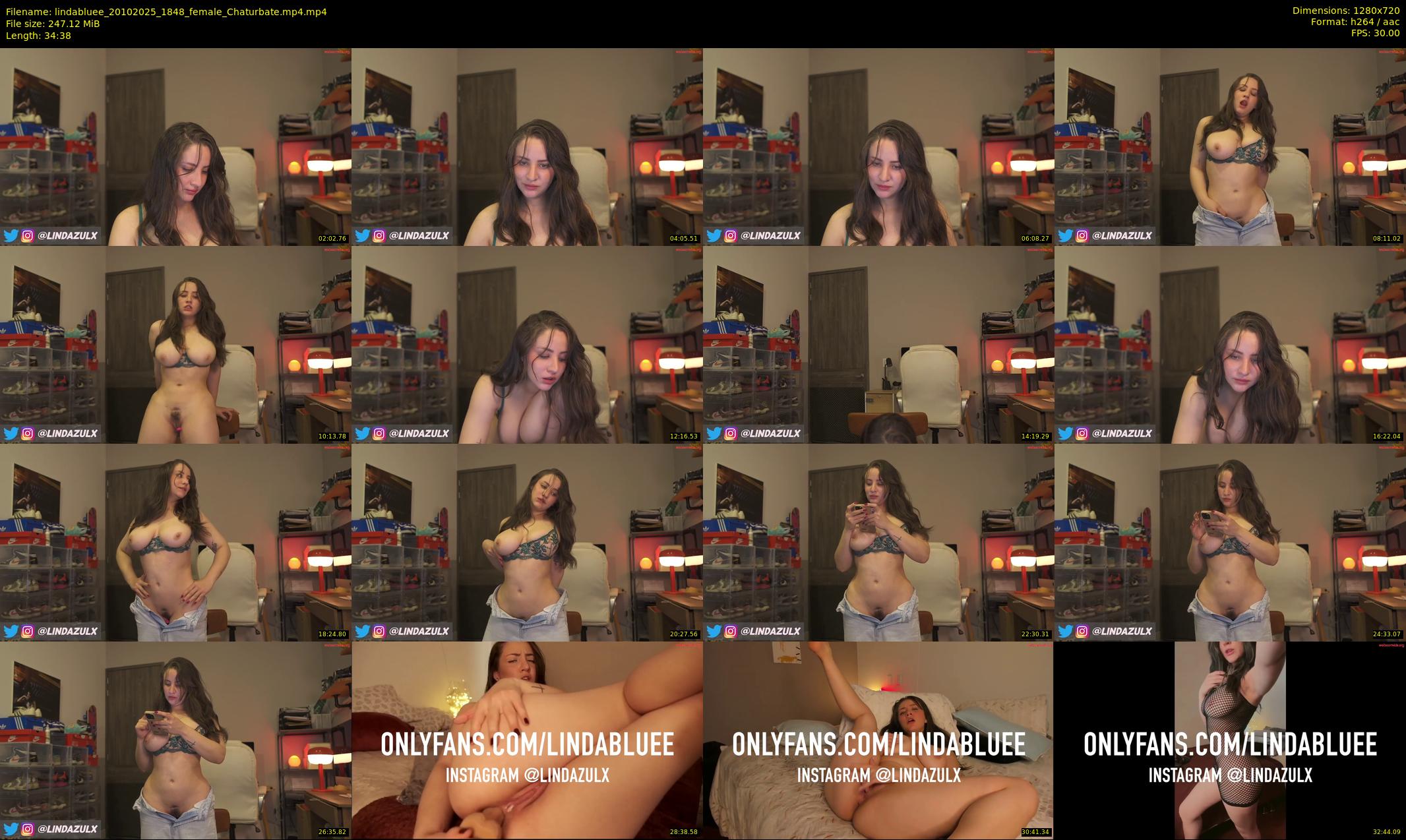 lindabluee — 35 minute Chaturbate female cam show recording, 720p, Oct 20, 2025
