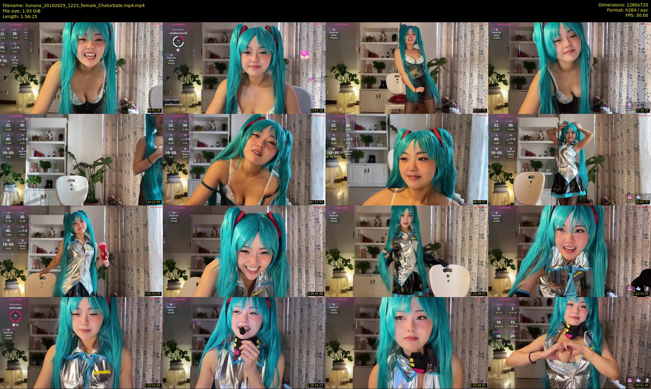 liunana — 117 minute Chaturbate female cam show recording, 720p, Oct 20, 2025