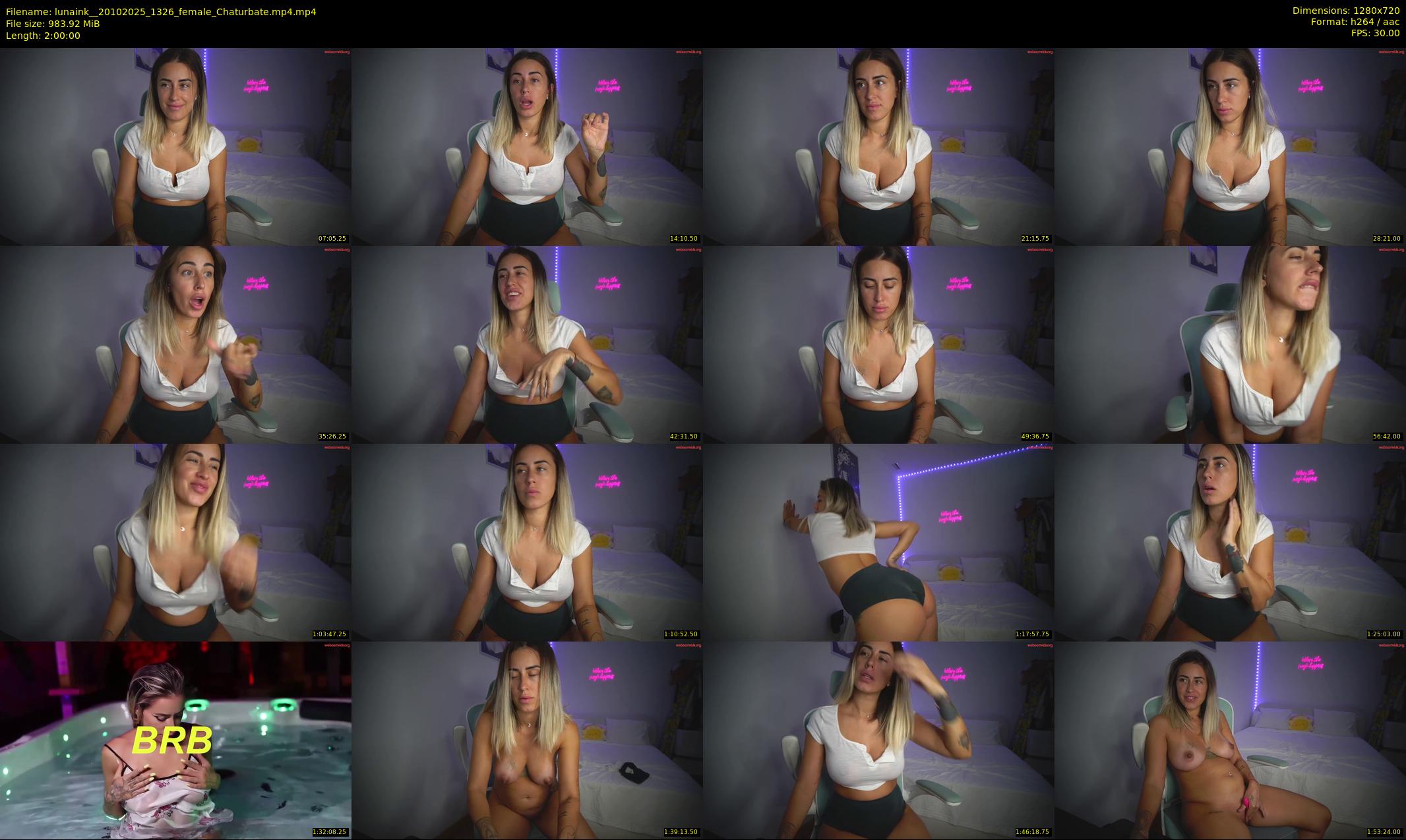 lunaink_ — 120 minute Chaturbate female cam show recording, 720p, Oct 20, 2025