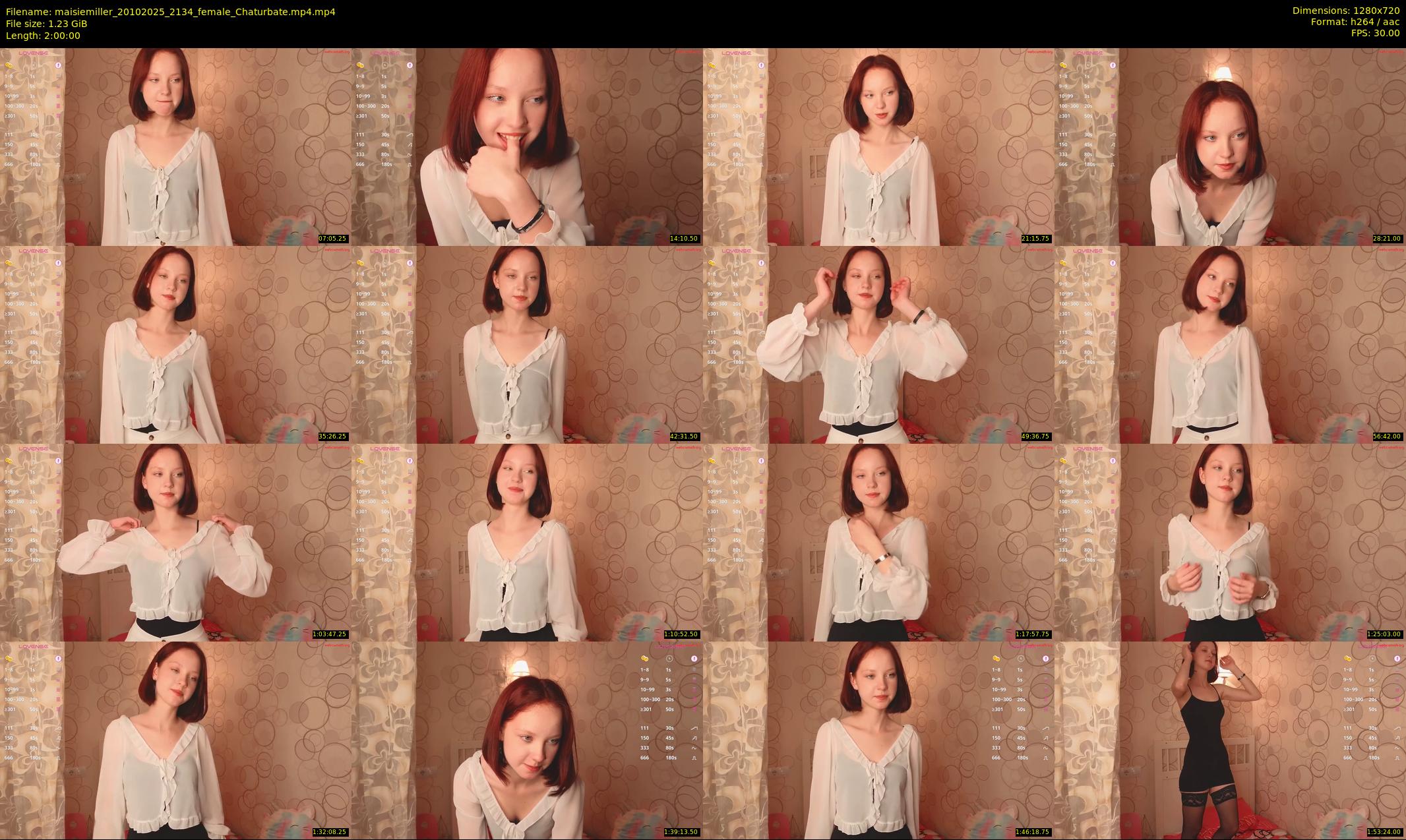 maisiemiller — 120 minute Chaturbate female cam show recording, 720p, Oct 20, 2025