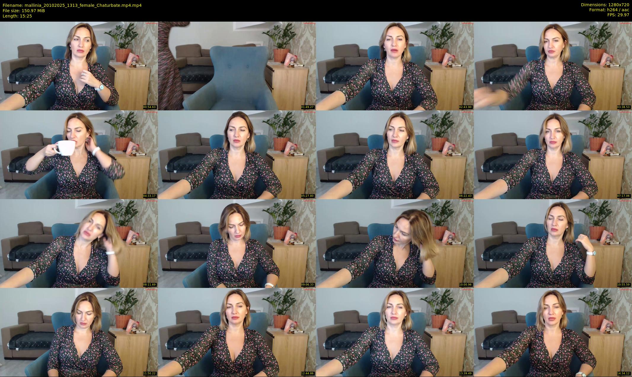 mallinia — 16 minute Chaturbate female cam show recording, 720p, Oct 20, 2025