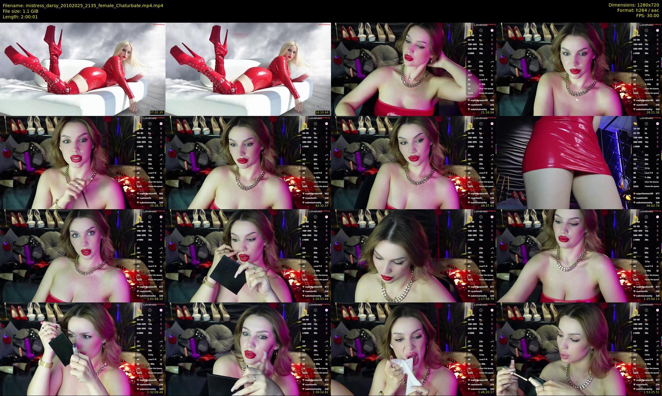 mistress_darsy — 121 minute Chaturbate female cam show recording, 720p, Oct 20, 2025