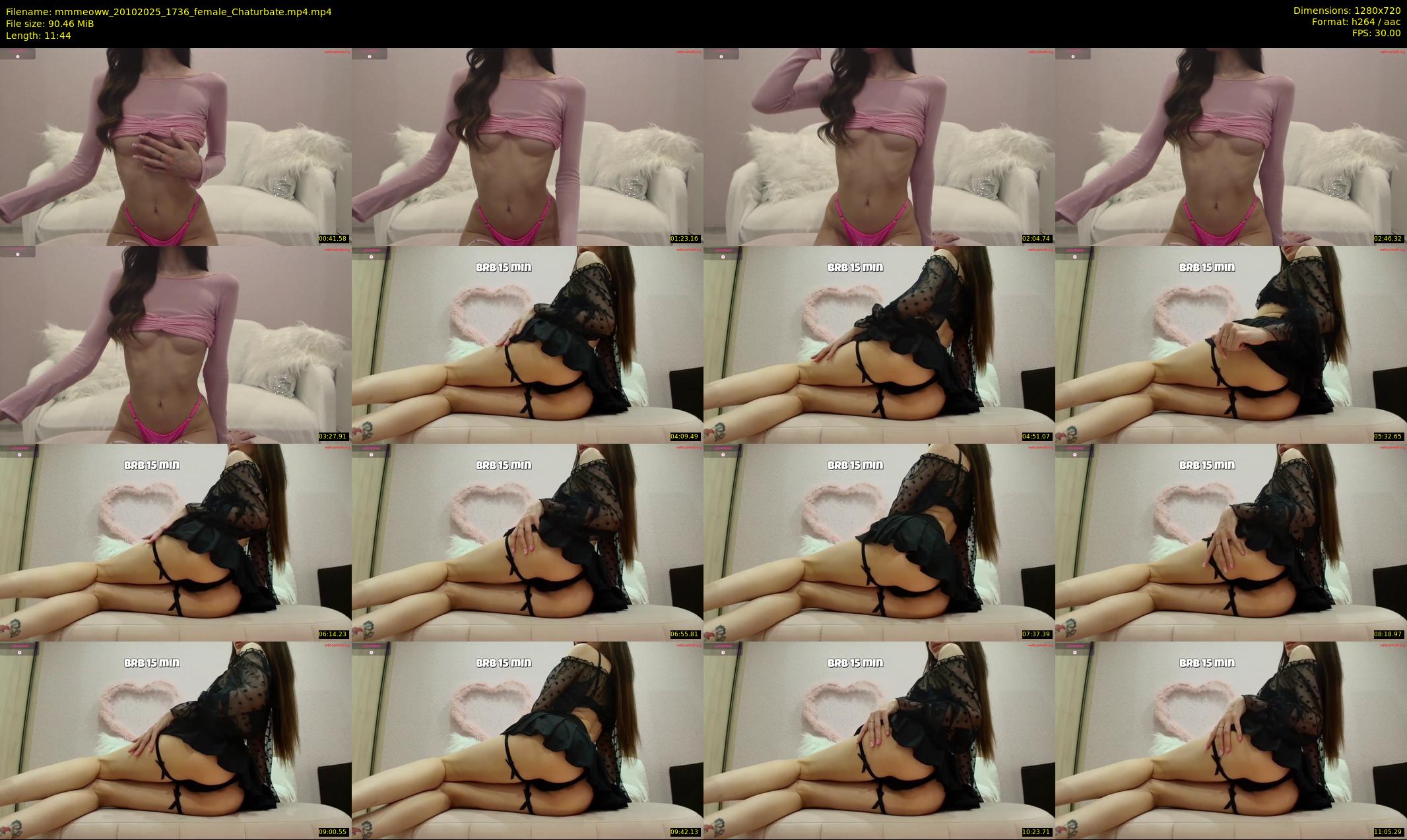 mmmeoww — 12 minute Chaturbate female cam show recording, 720p, Oct 20, 2025