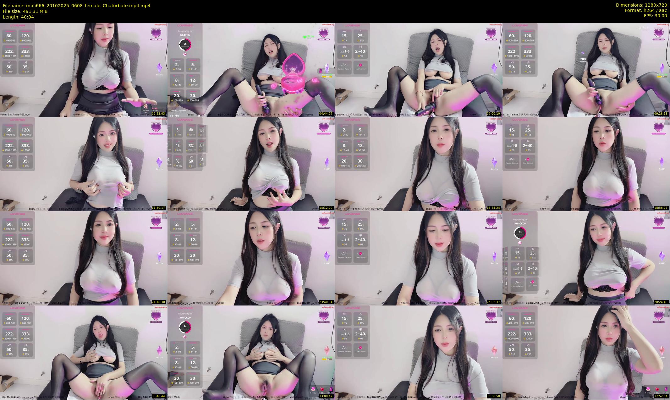 moli666 — 41 minute Chaturbate female cam show recording, 720p, Oct 20, 2025