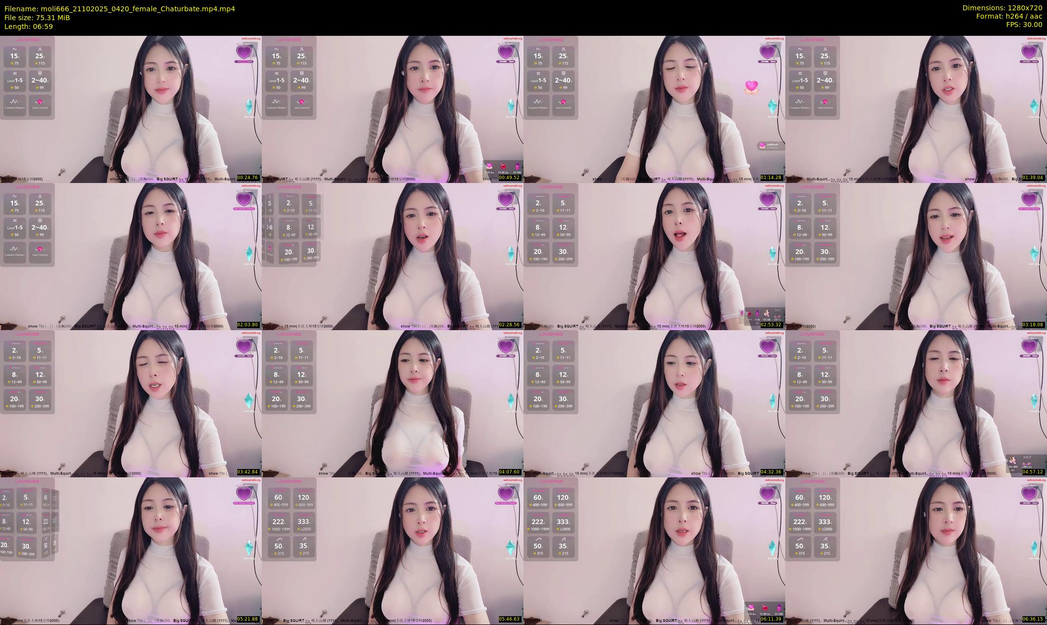 moli666 — 7 minute Chaturbate female cam show recording, 720p, Oct 21, 2025
