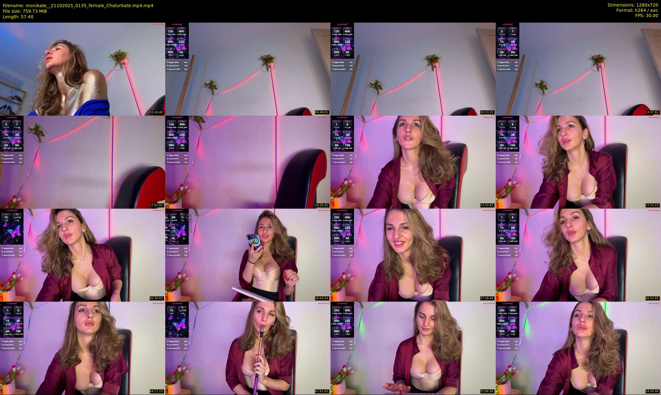 monikate_ — 58 minute Chaturbate couple cam show recording, 720p, Oct 21, 2025