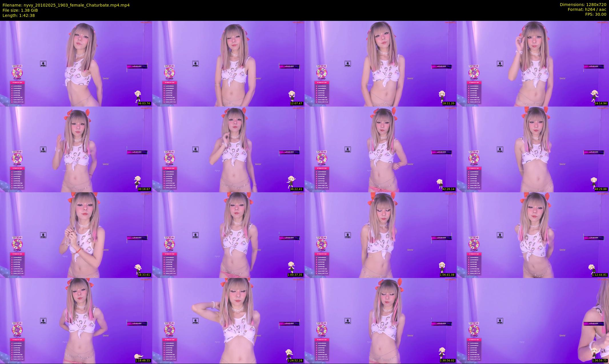 nyvy — 103 minute Chaturbate female cam show recording, 720p, Oct 20, 2025