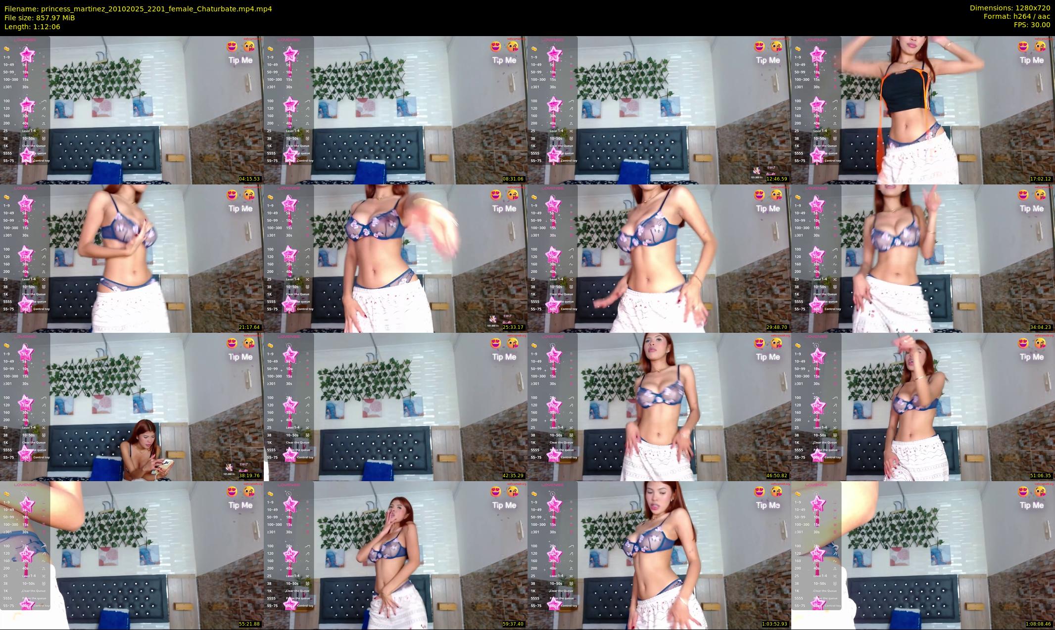princess_martinez — 73 minute Chaturbate female cam show recording, 720p, Oct 20, 2025