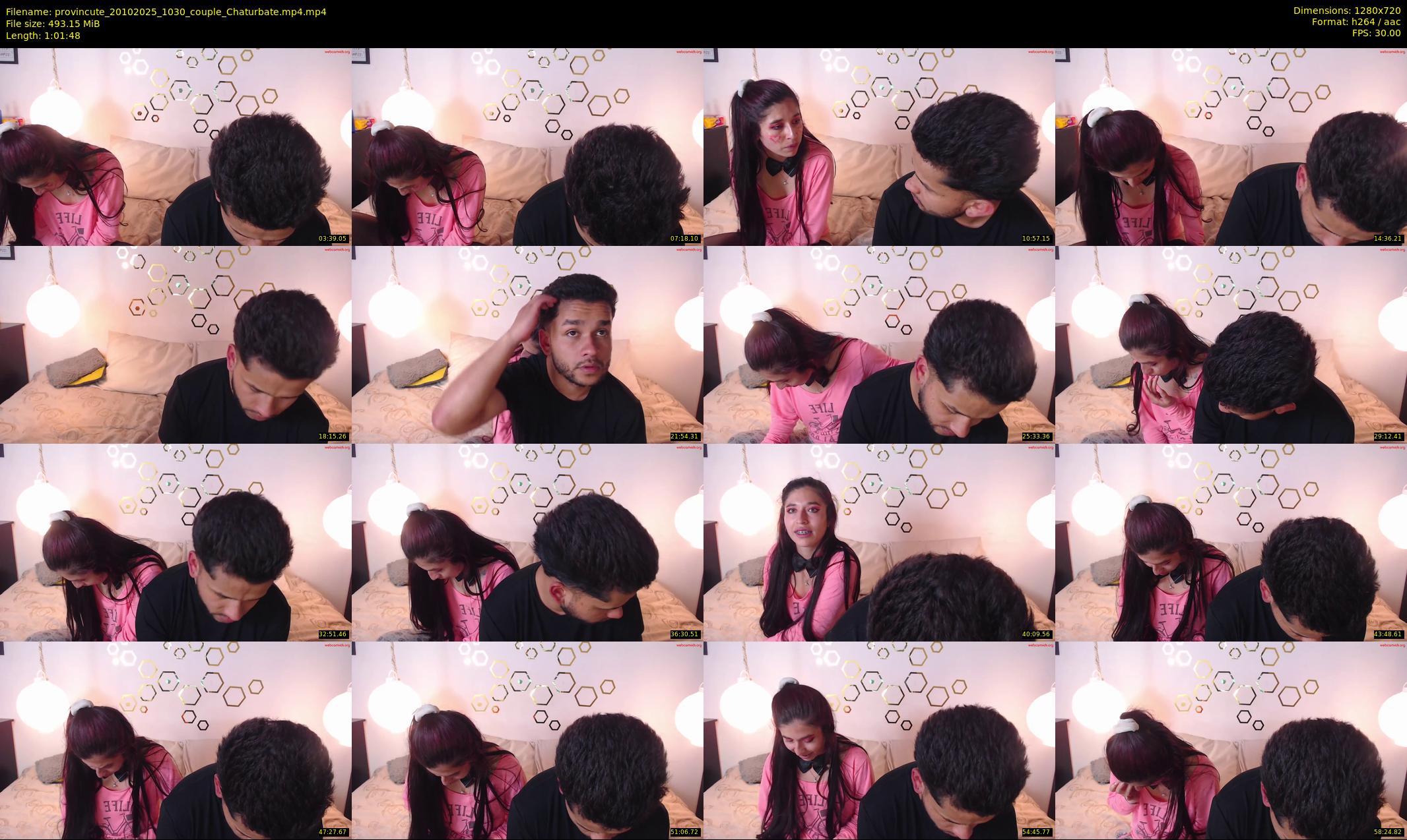 provincute — 62 minute Chaturbate couple cam show recording, 720p, Oct 20, 2025