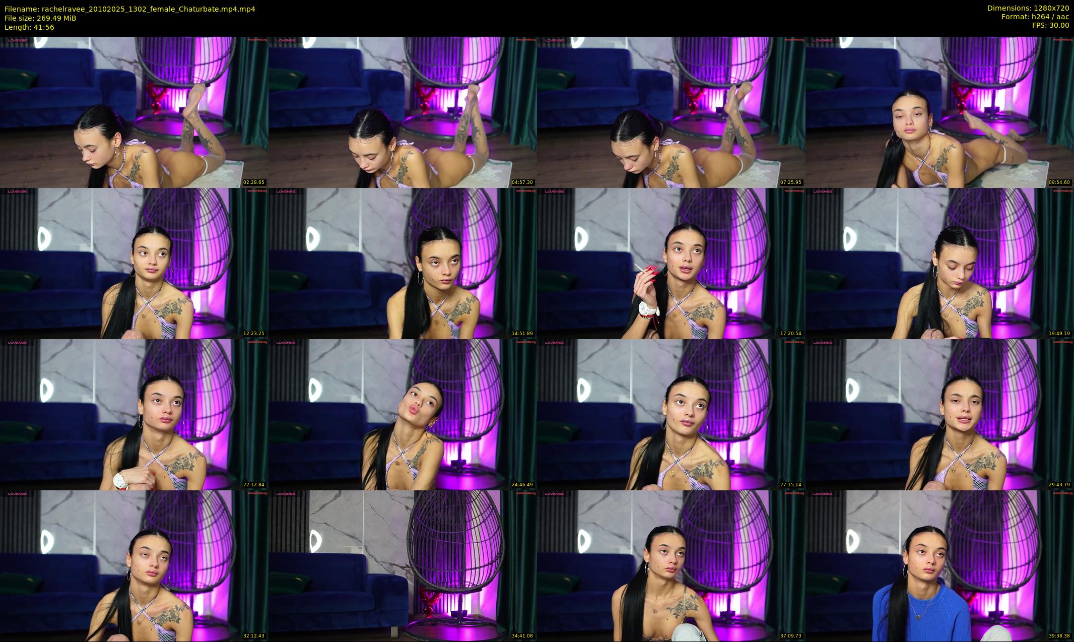 rachelravee — 42 minute Chaturbate female cam show recording, 720p, Oct 20, 2025
