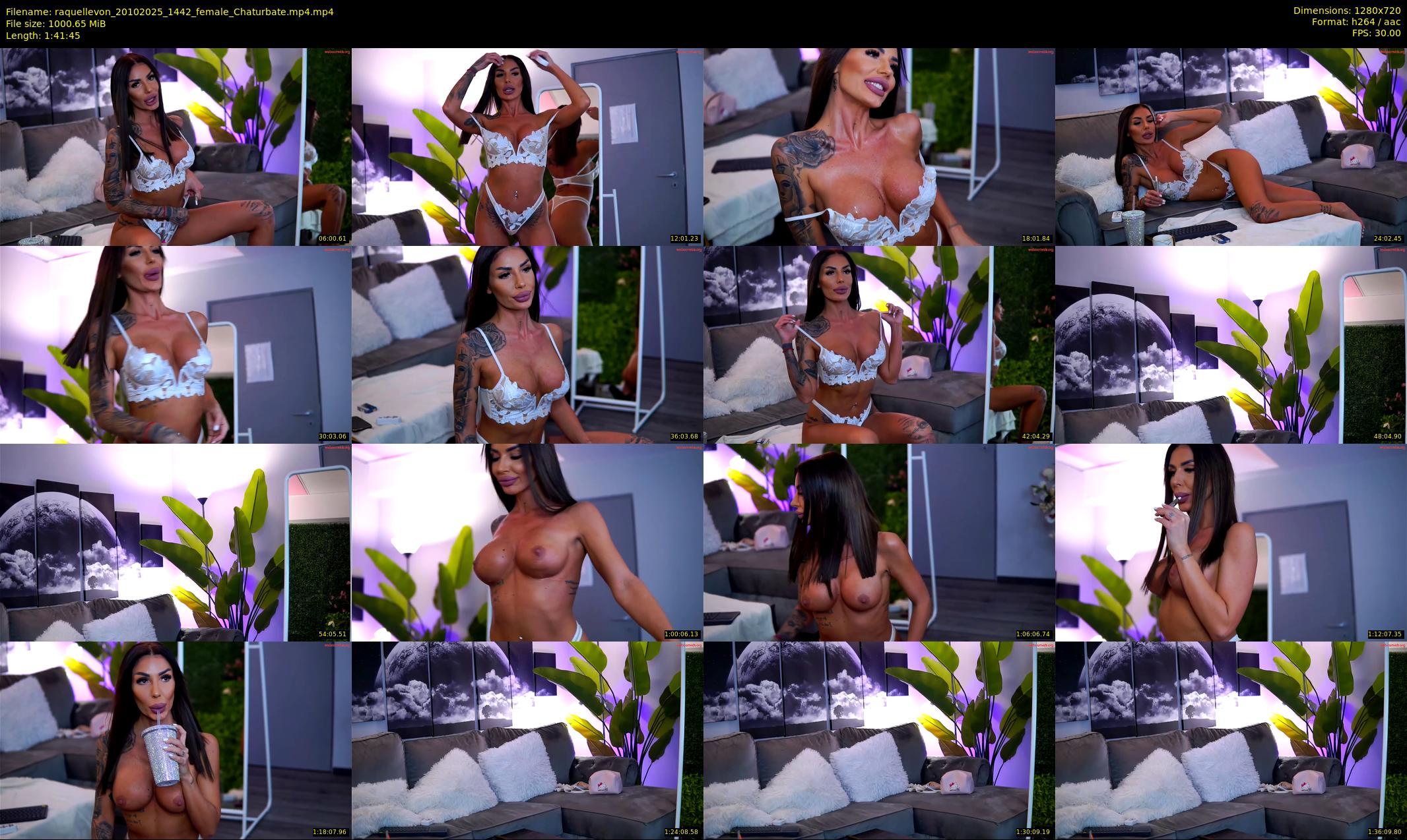 raquellevon — 102 minute Chaturbate female cam show recording, 720p, Oct 20, 2025